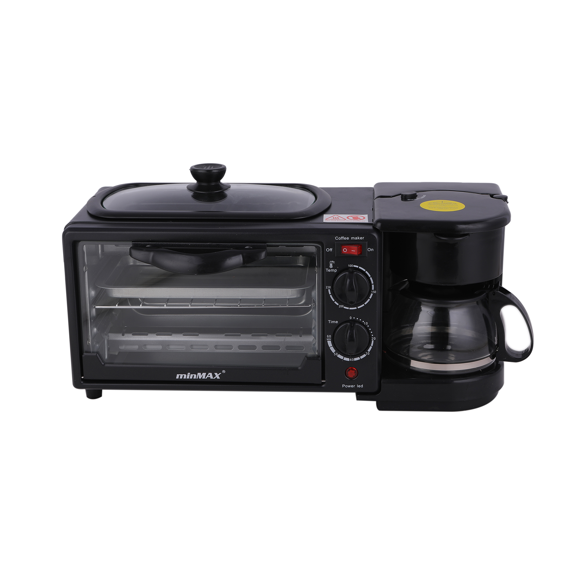 minMAX Multi-functional breakfast Machine 5527 Three-in-one coffee machine, oven, toaster, toaster, Cross-border
