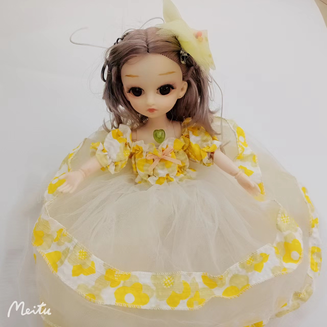 蕾丝花边裙带音乐能动洋娃娃碎花裙婚纱系列女孩小礼品