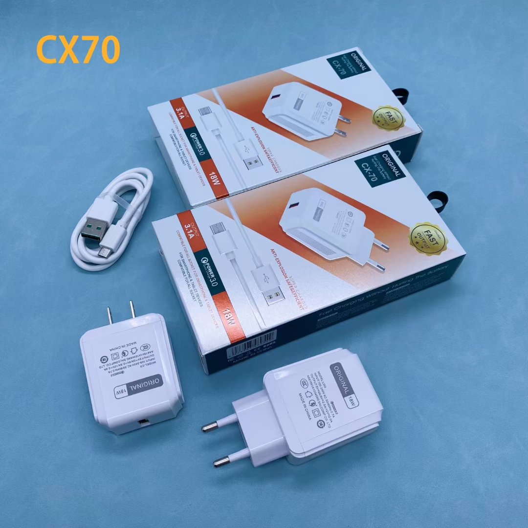 CX70 Multi-functional QC3.0 mobile phone fast charger is a universal charging head for various mobile phones including Apple, Huawei and Android details Picture