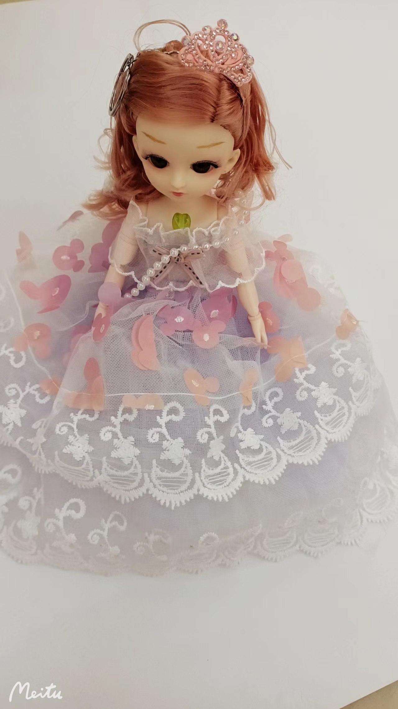 新娘婚纱蕾丝双边裙搪胶公仔娃娃儿童小公主带音乐礼物玩具
