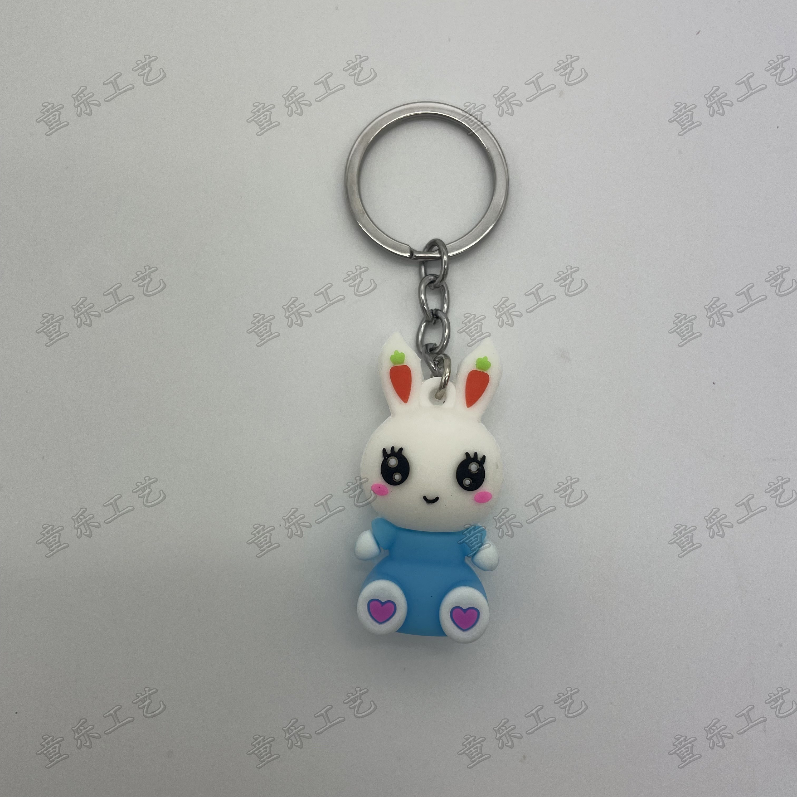 Creative and trendy rabbit keychains, claw machines, claw machines, pendants, couple bags, key chains, car keychains Specification image