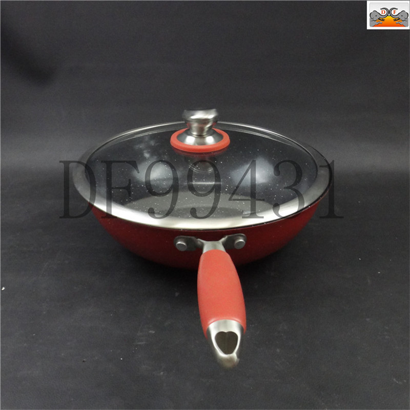 DF99431 Korean tourmaline Non-stick Frying Pan Household flat non-stick cookware Flat tourmaline frying pan DF TRADING HOUSE Item Picture