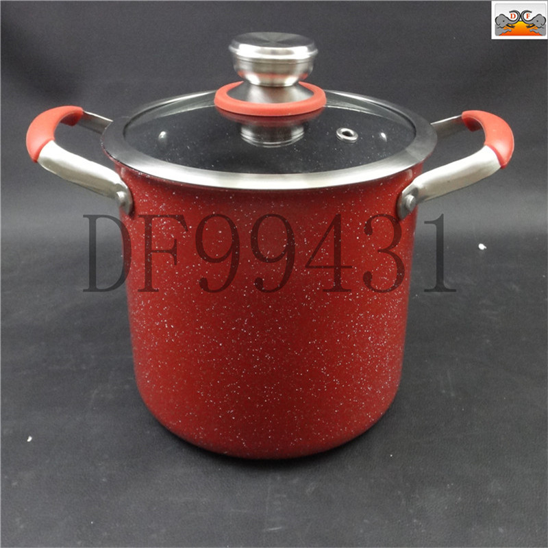 DF99431 Special High pot, color stainless steel tourmaline non-stick soup pot, large capacity double-ear pot, multi-layer composite bottom soup pot, stew pot, DF TRADING HOUSE