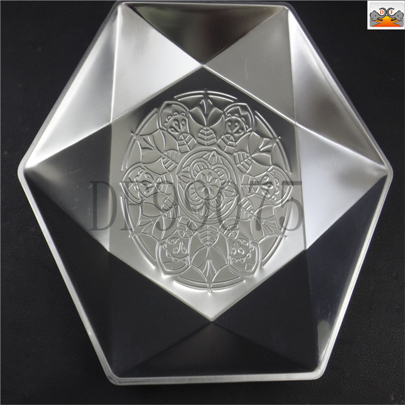DF 99075 Hexagonal drill plate, Stainless Steel Hexagonal plate, Korean fruit plate, Restaurant snack plate, diamond-shaped platter, DF TRADING HOUSE Item Picture