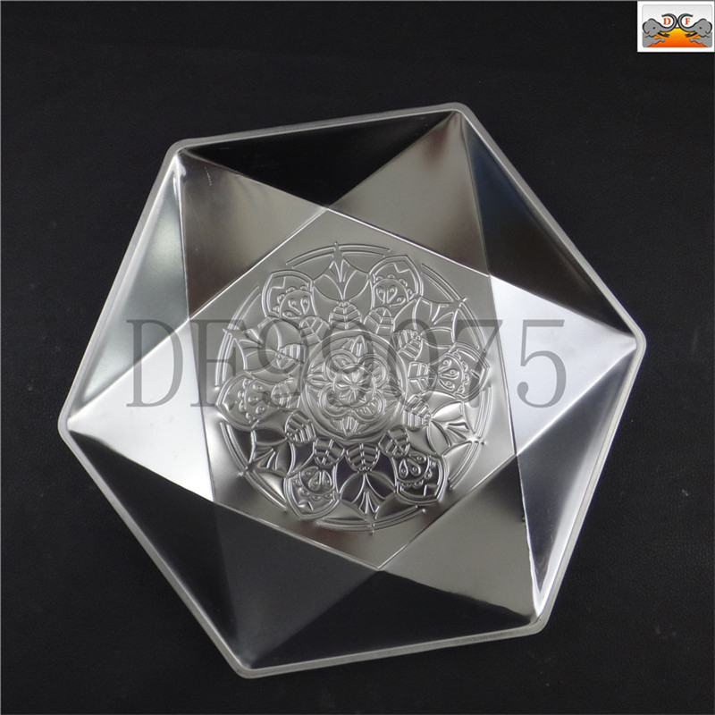 DF 99075 Hexagonal drill plate, Stainless Steel Hexagonal plate, Korean fruit plate, Restaurant snack plate, diamond-shaped platter, DF TRADING HOUSE