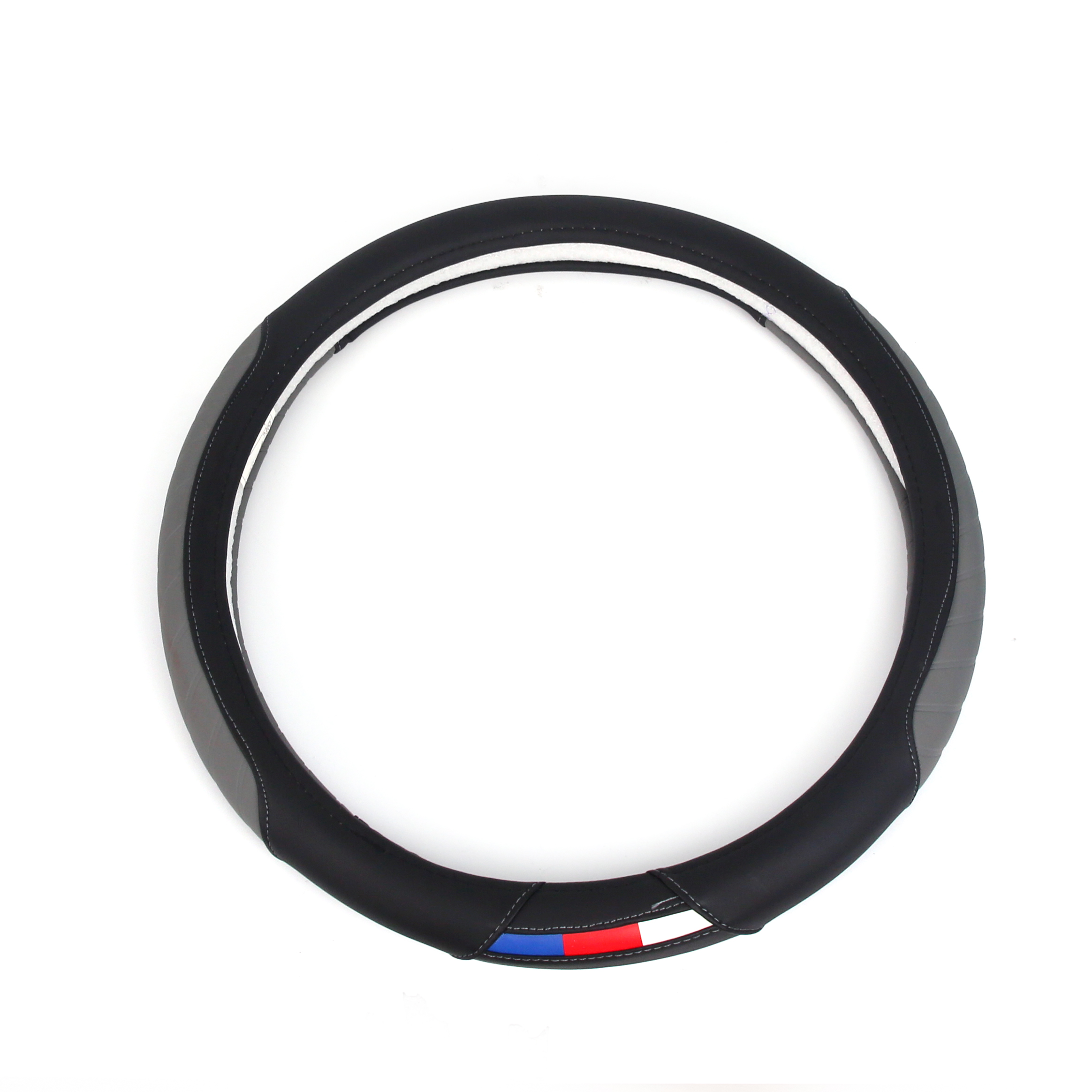 Wholesale from the source manufacturer of four-season universal leather steering wheel handle covers and color splicing interior protection covers for cars, Qiwei Car Decoration QW03