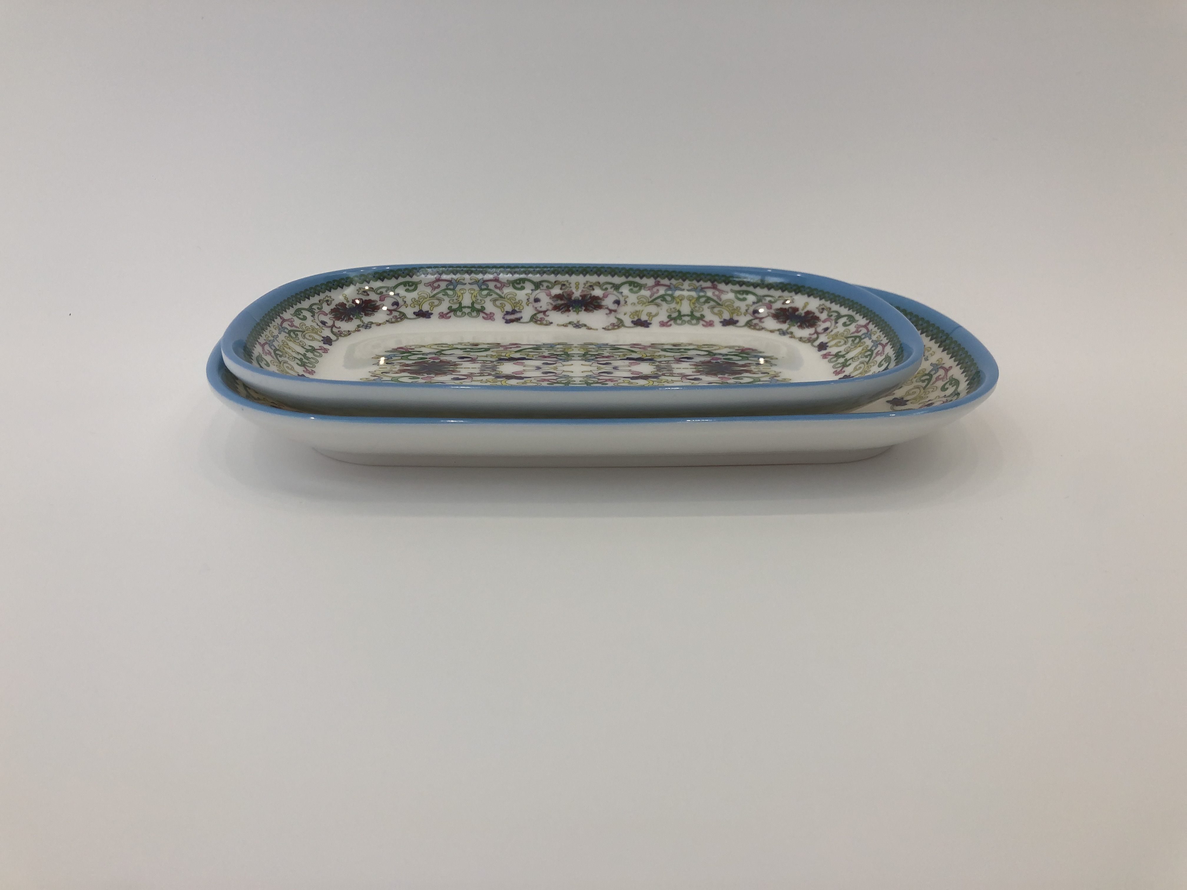 Melamine plates, porcelain imitation tableware, plastic tableware, hotel tableware, vegetable plates, rectangular vegetable plates, frosted plates, cold dish plates, towel plates details Picture