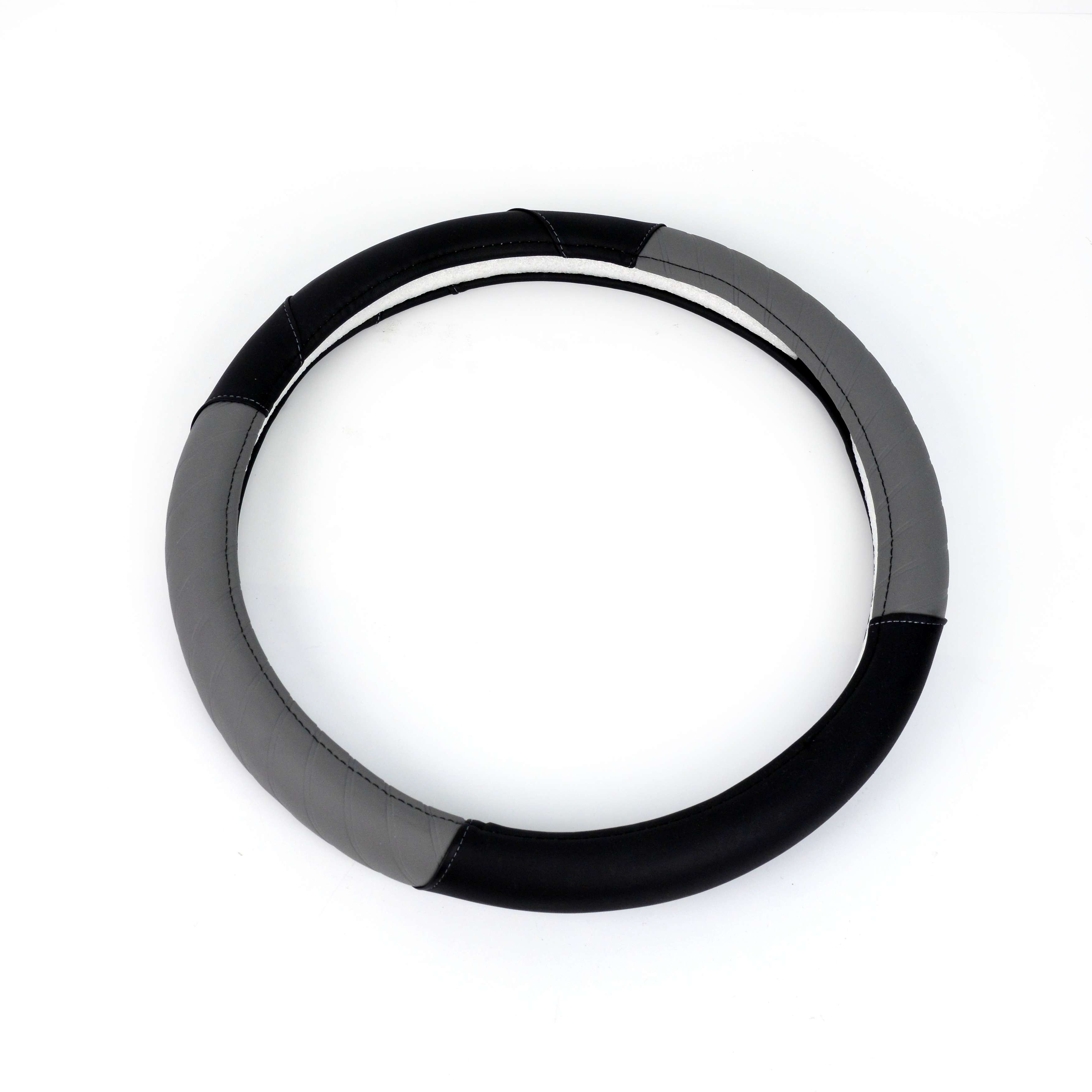 Wholesale from the source manufacturer of four-season universal leather steering wheel handle covers and color splicing interior protection covers for cars, Qiwei Car Decoration QW03 details Picture