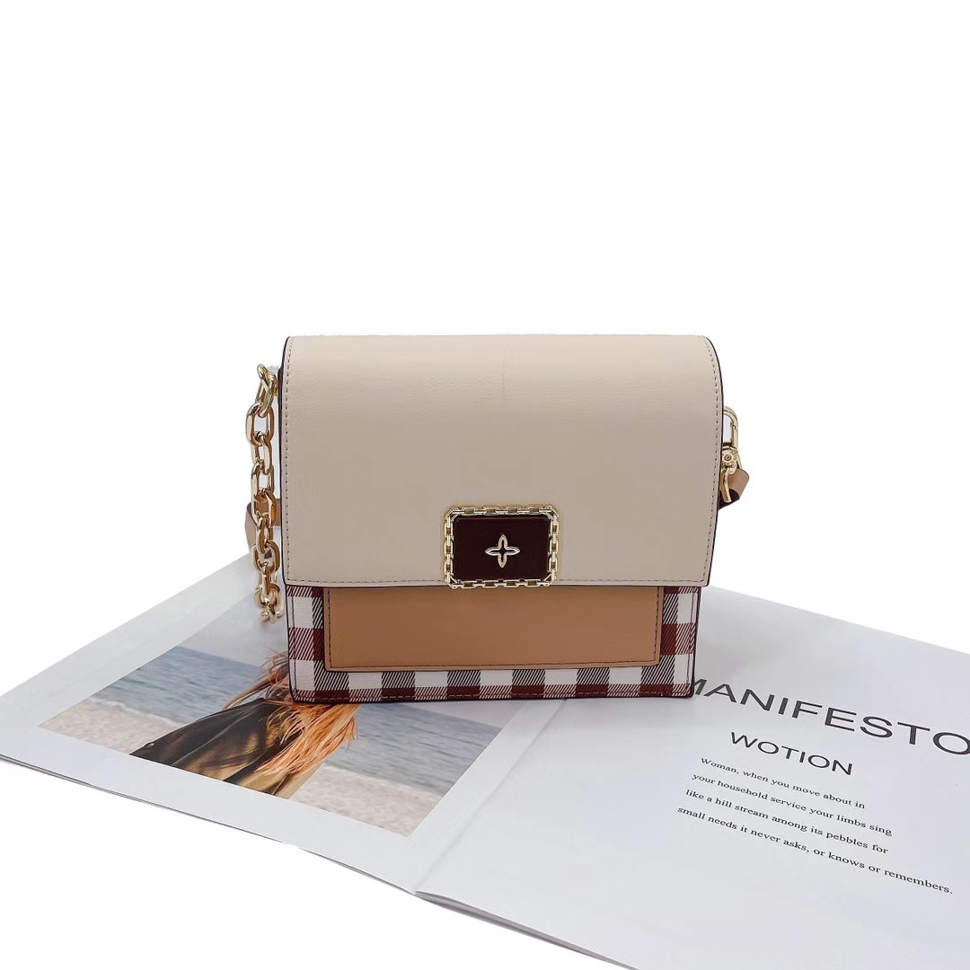Mangoni Women's Bag Retro Mori Plaid Single Shoulder Crossbody Bag New Everything Item Picture