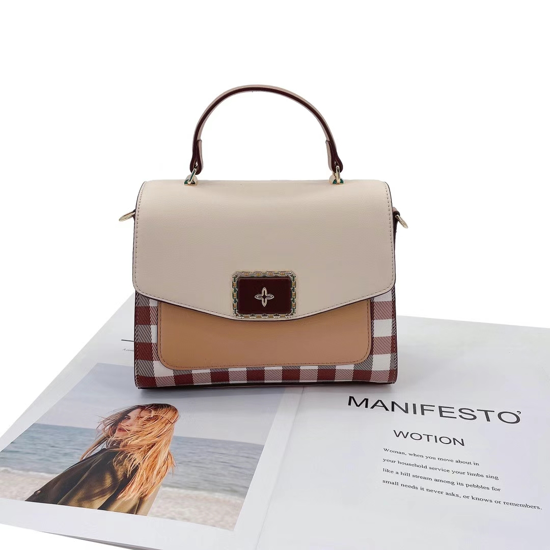 Mangoni Women's Bag Retro Mori Plaid Single Shoulder Crossbody Bag New Everything Application Scenario