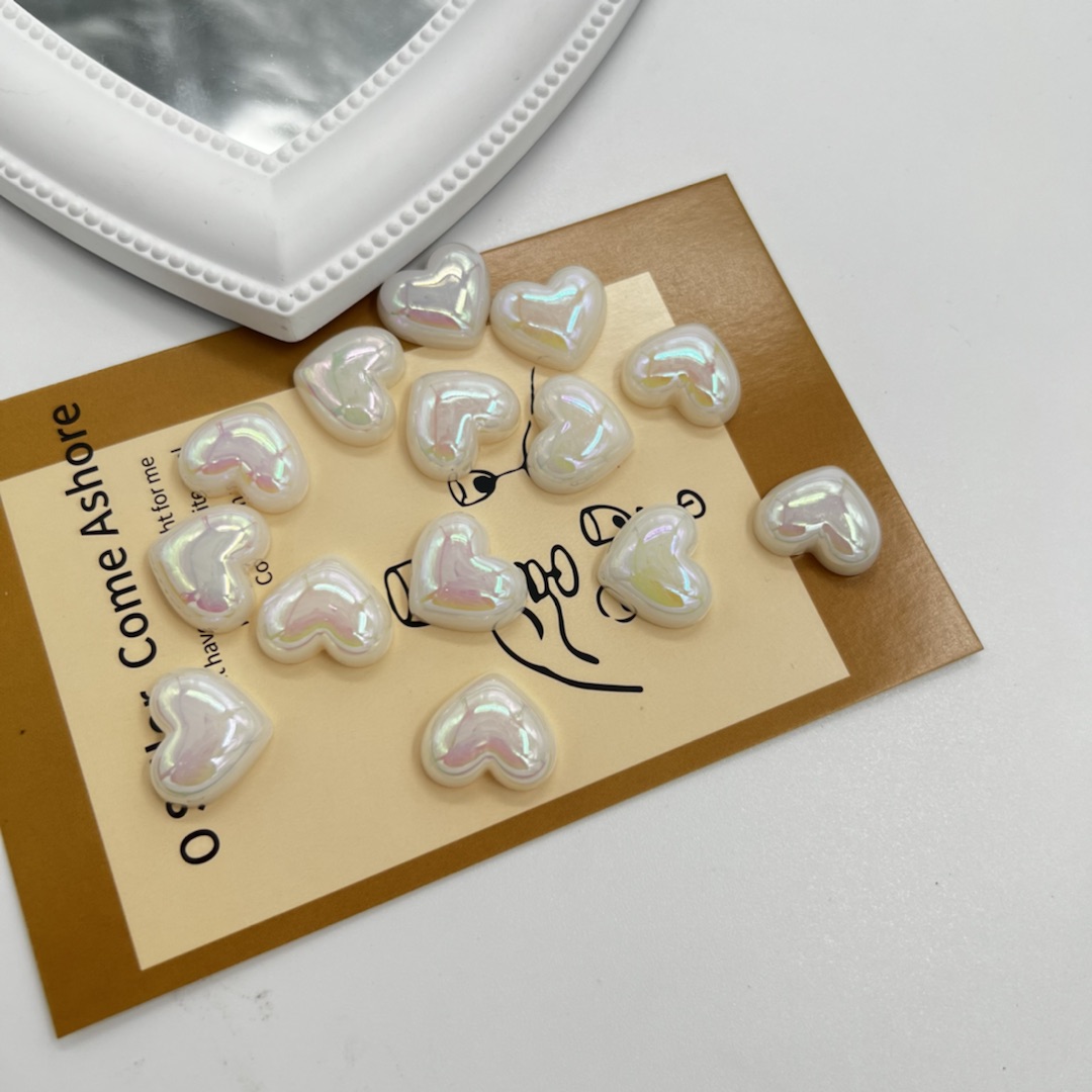 Factory direct sales of bright heart-shaped DIY jewelry headwear and handcrafted accessories