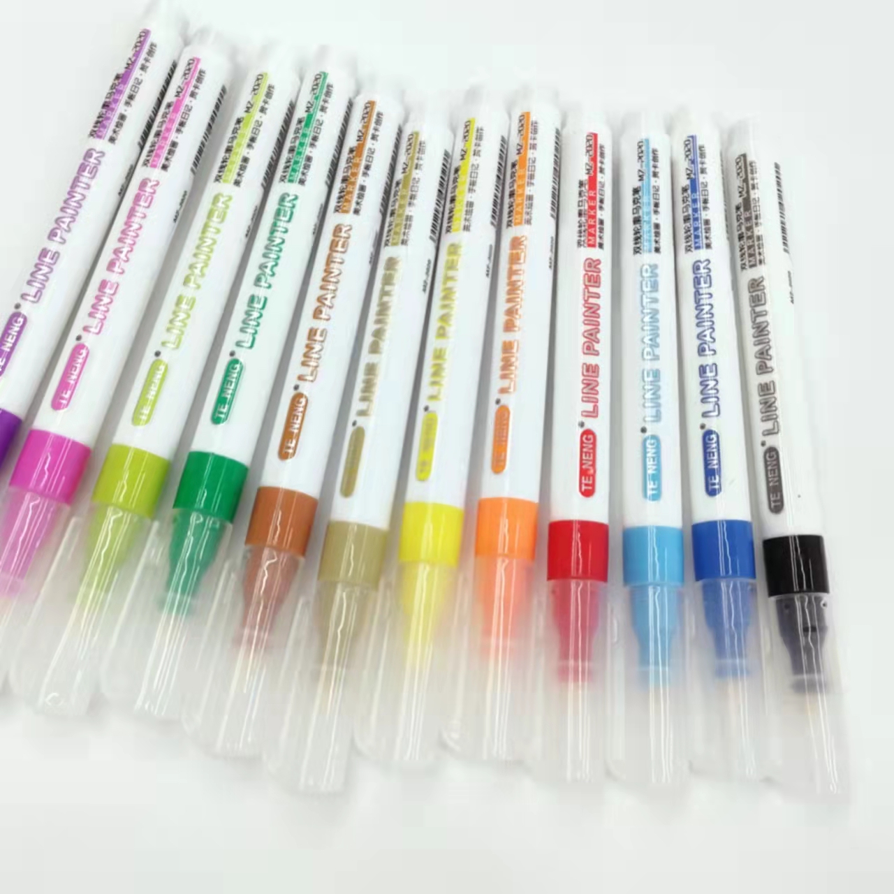DIY Special Color double-line outline marker pen art drawing planner pen for students