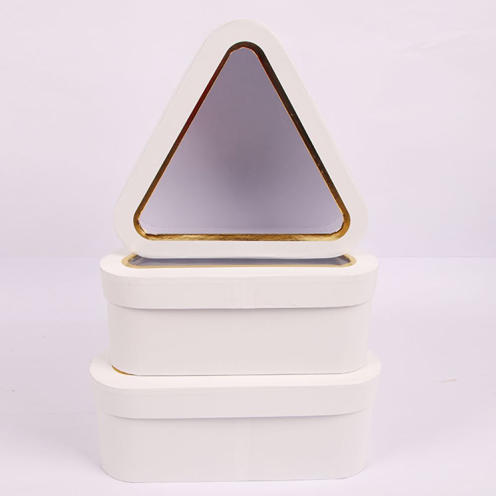 3410# Heart-shaped gift box, windowed transparent set, three-box flower bouquet packaging box, empty box wholesale Application Scenario