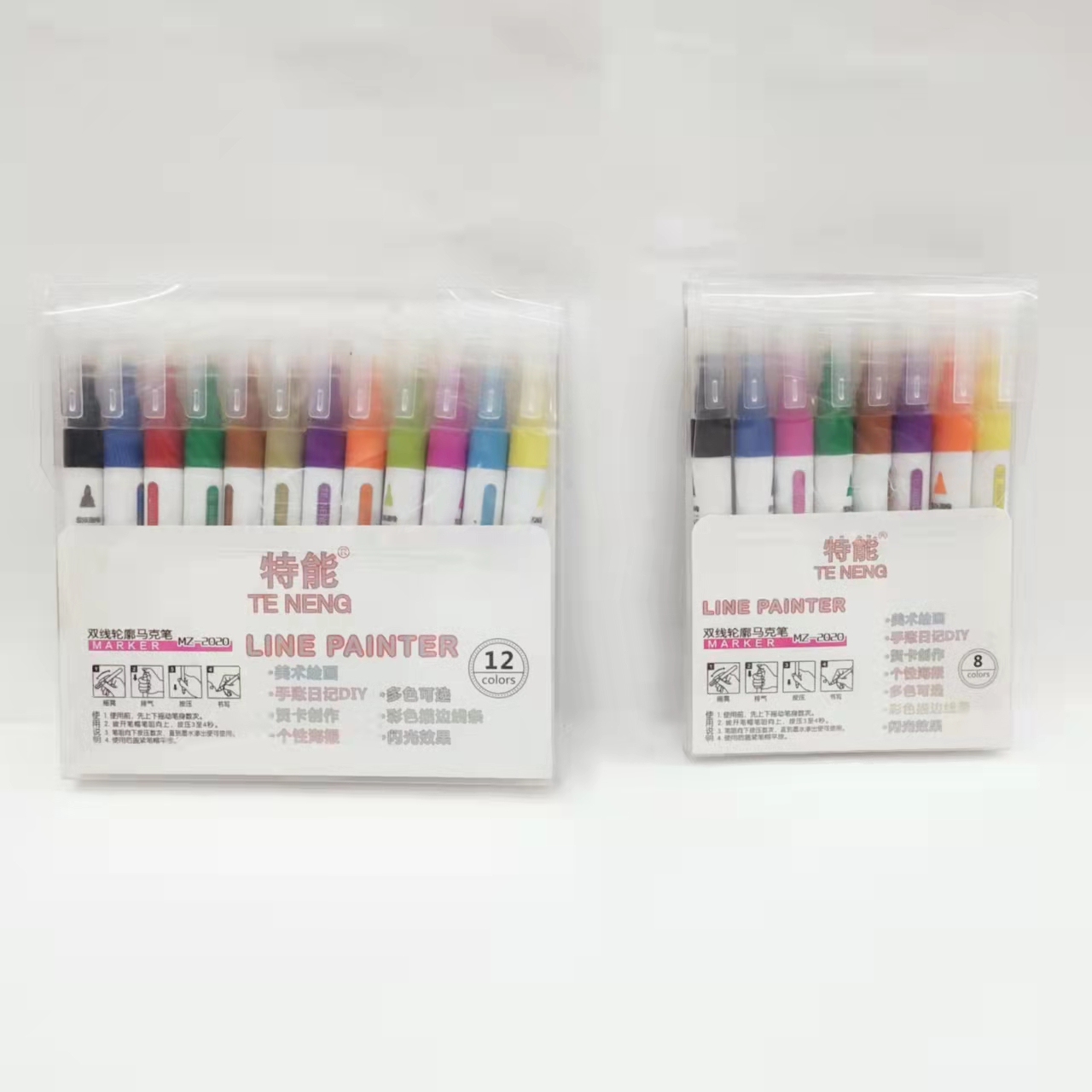 DIY Special Color double-line outline marker pen art drawing planner pen for students Application Scenario