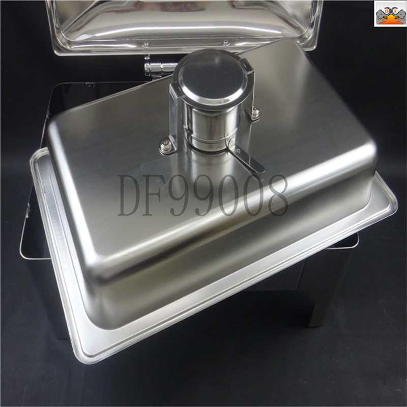 DF99008 Buffet stove Stainless Steel gold-plated buffet stove Hydraulic cover Breakfast heating and insulation stove Commercial hotel restaurant DF TRADING HOUSE Specification image