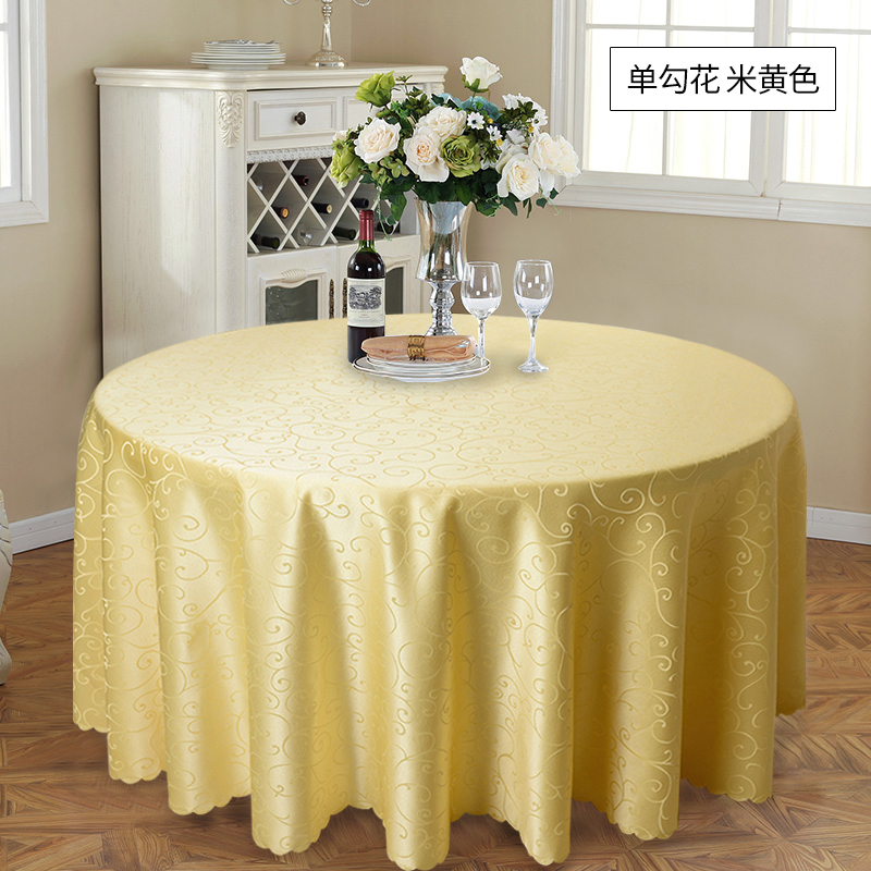 吕字家具-酒店桌布布艺定制圆形餐桌布长方形饭店餐厅欧式大圆桌桌垫台布
