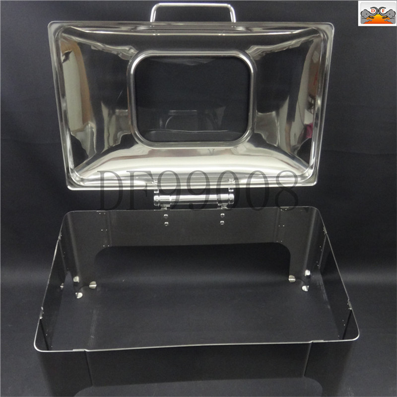 DF99008 Buffet stove Stainless Steel gold-plated buffet stove Hydraulic cover Breakfast heating and insulation stove Commercial hotel restaurant DF TRADING HOUSE Item Picture