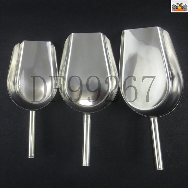 DF99267 all-steel multi-purpose spatula, thickened stainless steel ice spatula, flat bottom spatula, ice spatula, sugar spatula, tea spatula, rice spatula, flour spatula, multi-purpose spatula for grains, food DF Trading House details Picture