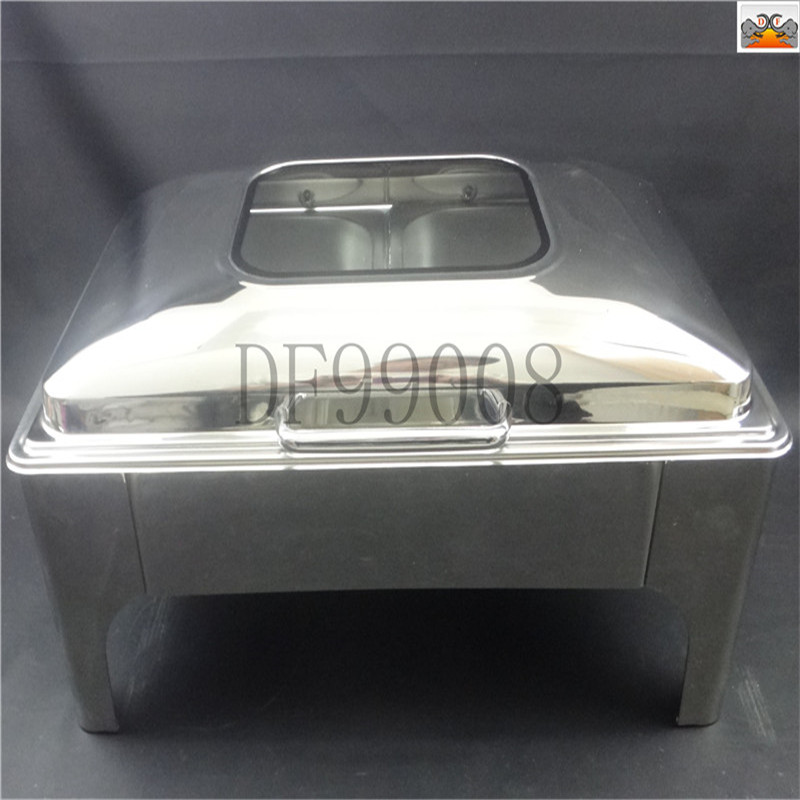 DF99008 Buffet stove Stainless Steel gold-plated buffet stove Hydraulic cover Breakfast heating and insulation stove Commercial hotel restaurant DF TRADING HOUSE details Picture