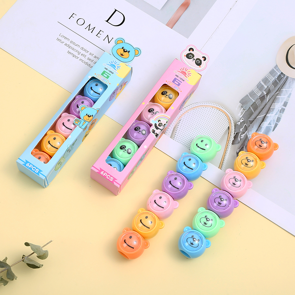 Five-color bear-shaped spliced highlighter marker pen Application Scenario
