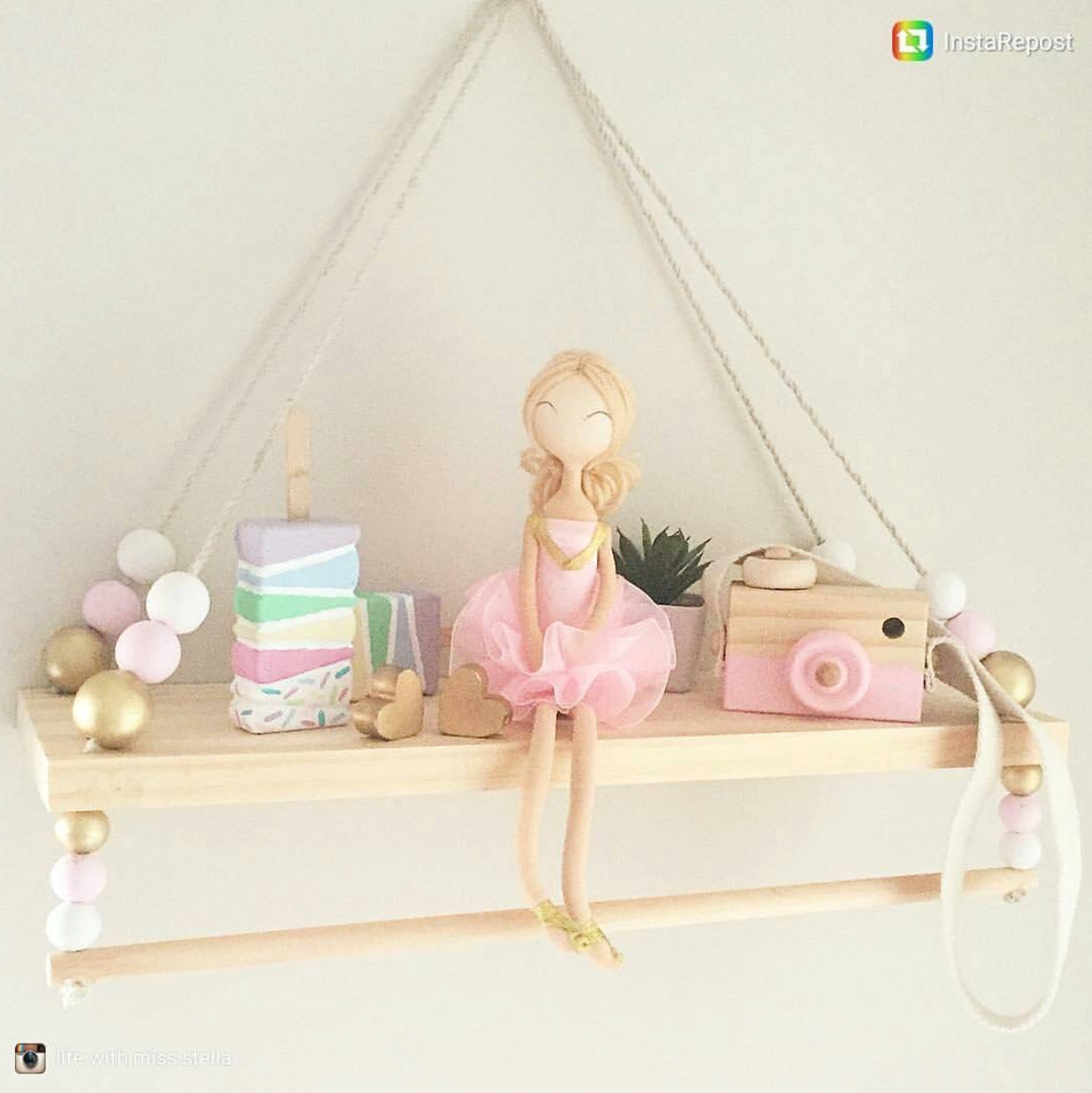 Double-layer doll storage rack
