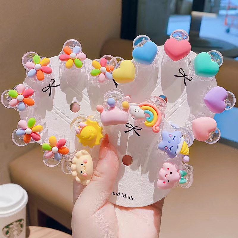 2022 New Douyin Summer Girls' Baby Super Cute Clips, Children's fruit small grabbers, adorable broken hair clips, bangs hair clips, hair accessories h-612-2 Application Scenario