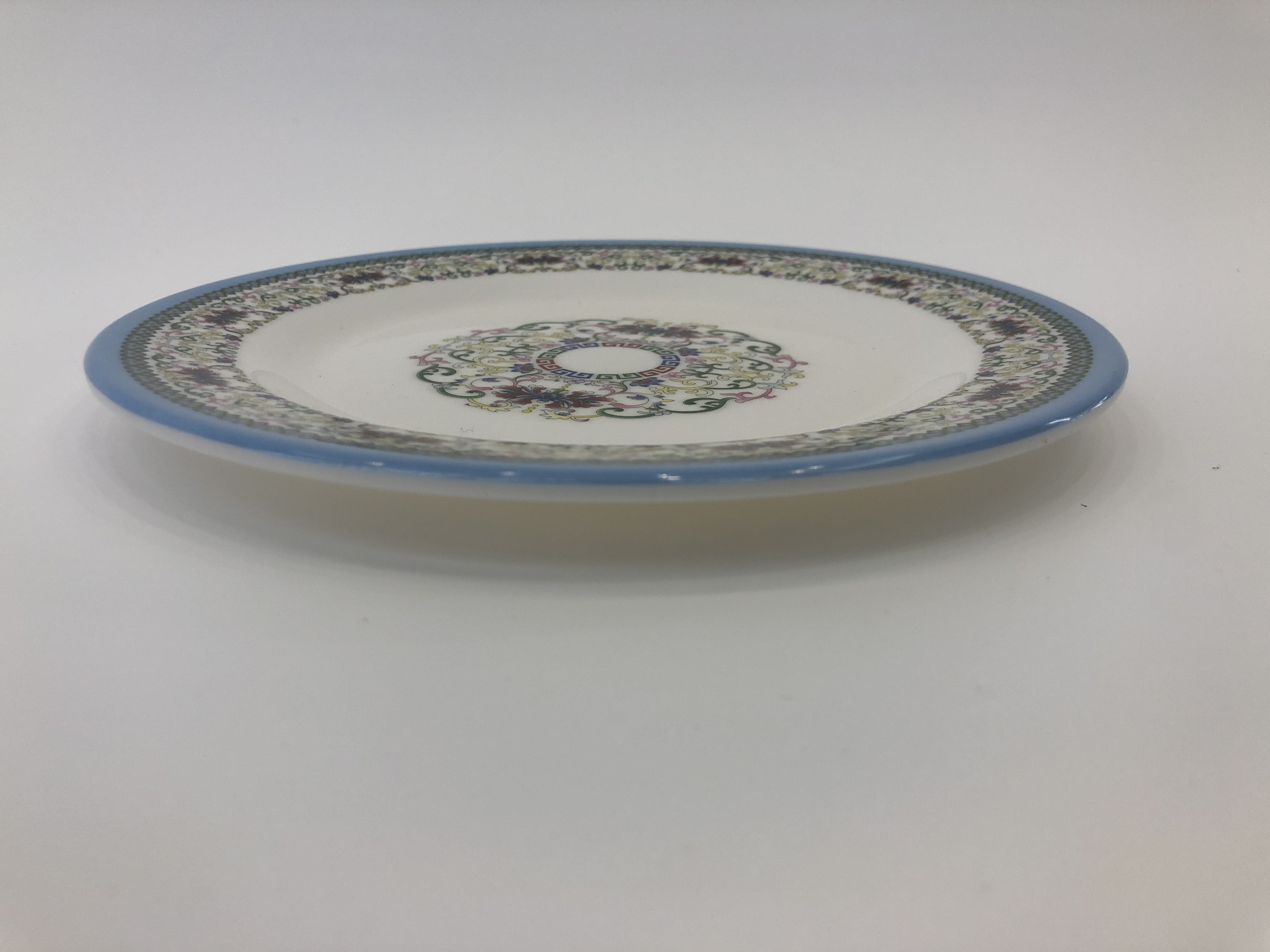 Melamine plates, porcelain imitation tableware, plastic tableware, hotel tableware, vegetable plates, frosted plates, cold dish plates, auspicious flower flat plates, round plates Item Picture