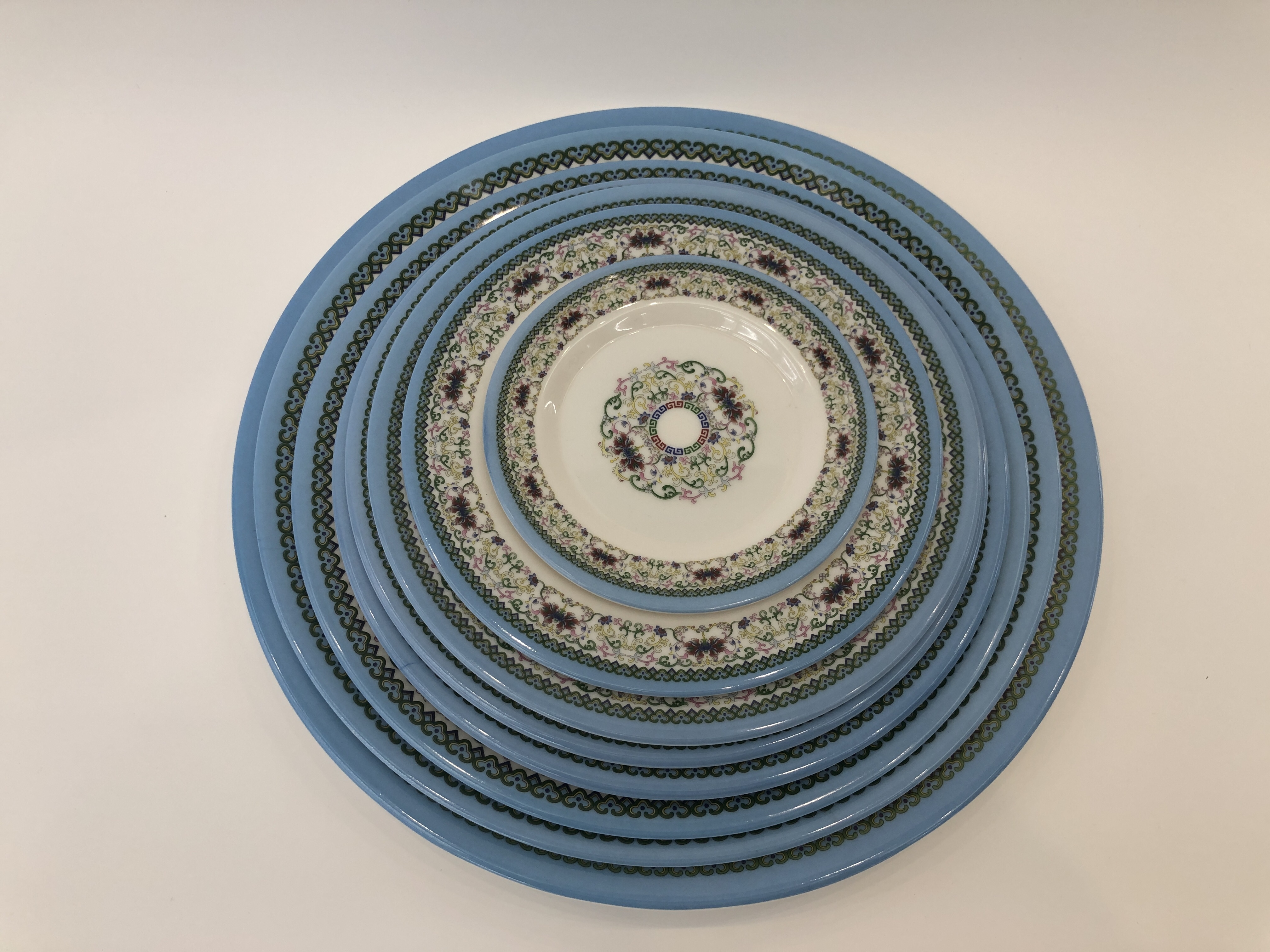 Melamine plates, porcelain imitation tableware, plastic tableware, hotel tableware, vegetable plates, frosted plates, cold dish plates, auspicious flower flat plates, round plates