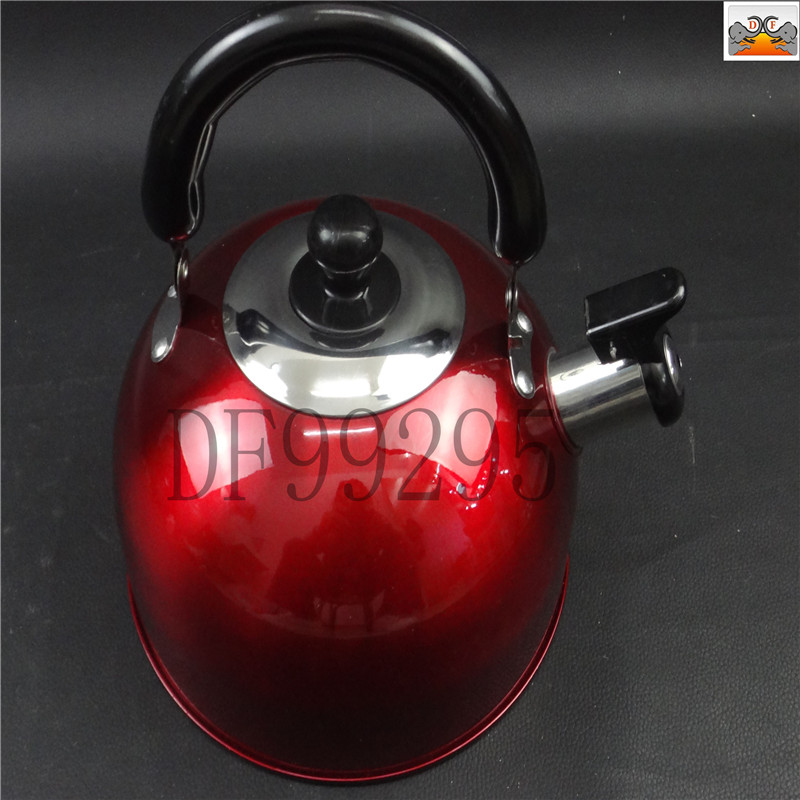 DF99295     彩色水壶无磁加厚不锈钢鸣音烧水壶 半球形鸣笛电磁炉燃气灶水壶DF TRADING HOUSE