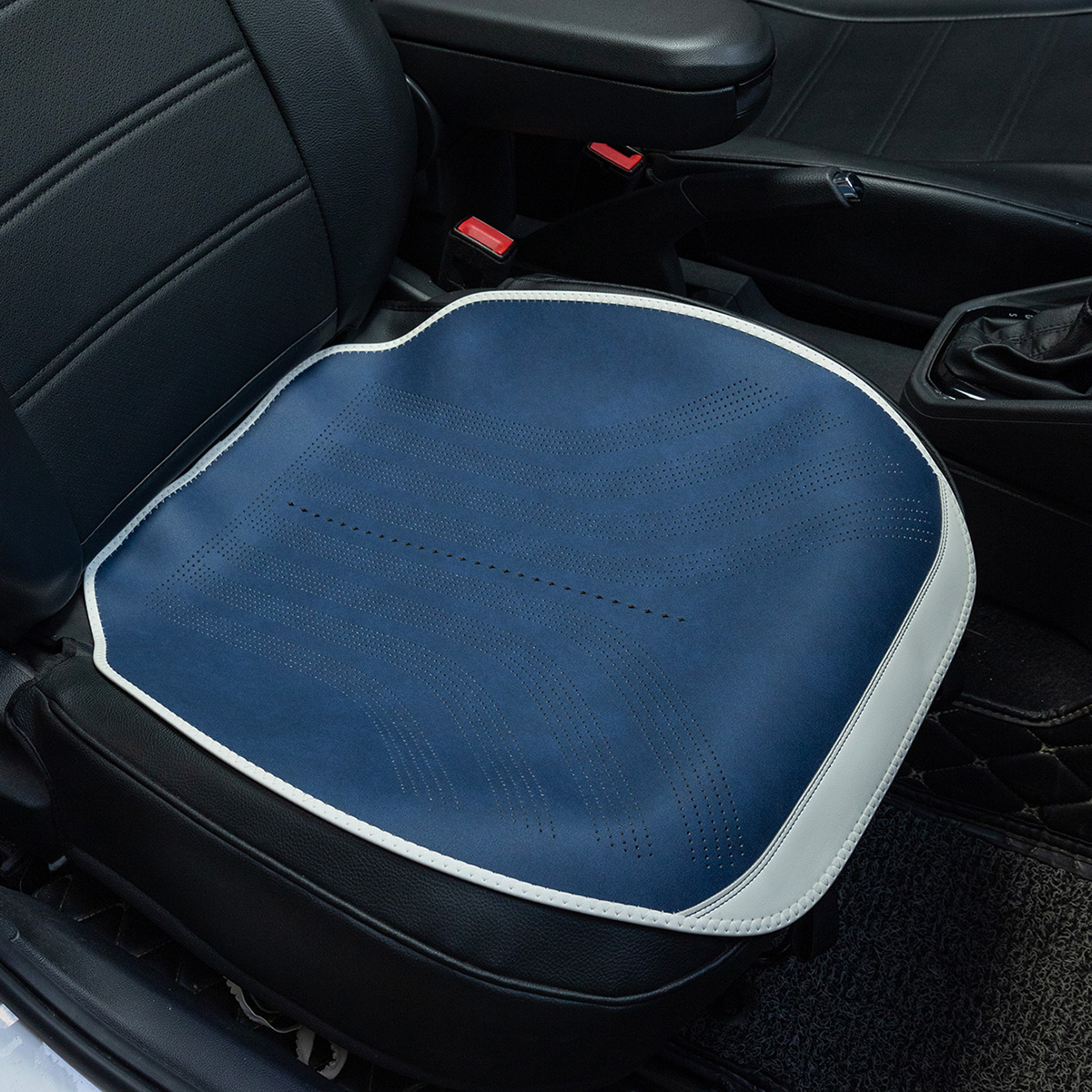 2022新款纳帕皮马鞍垫小蛮腰坐垫半包围汽车座垫四季垫批发四季通用纳帕皮汽车坐垫 其威车饰QW30