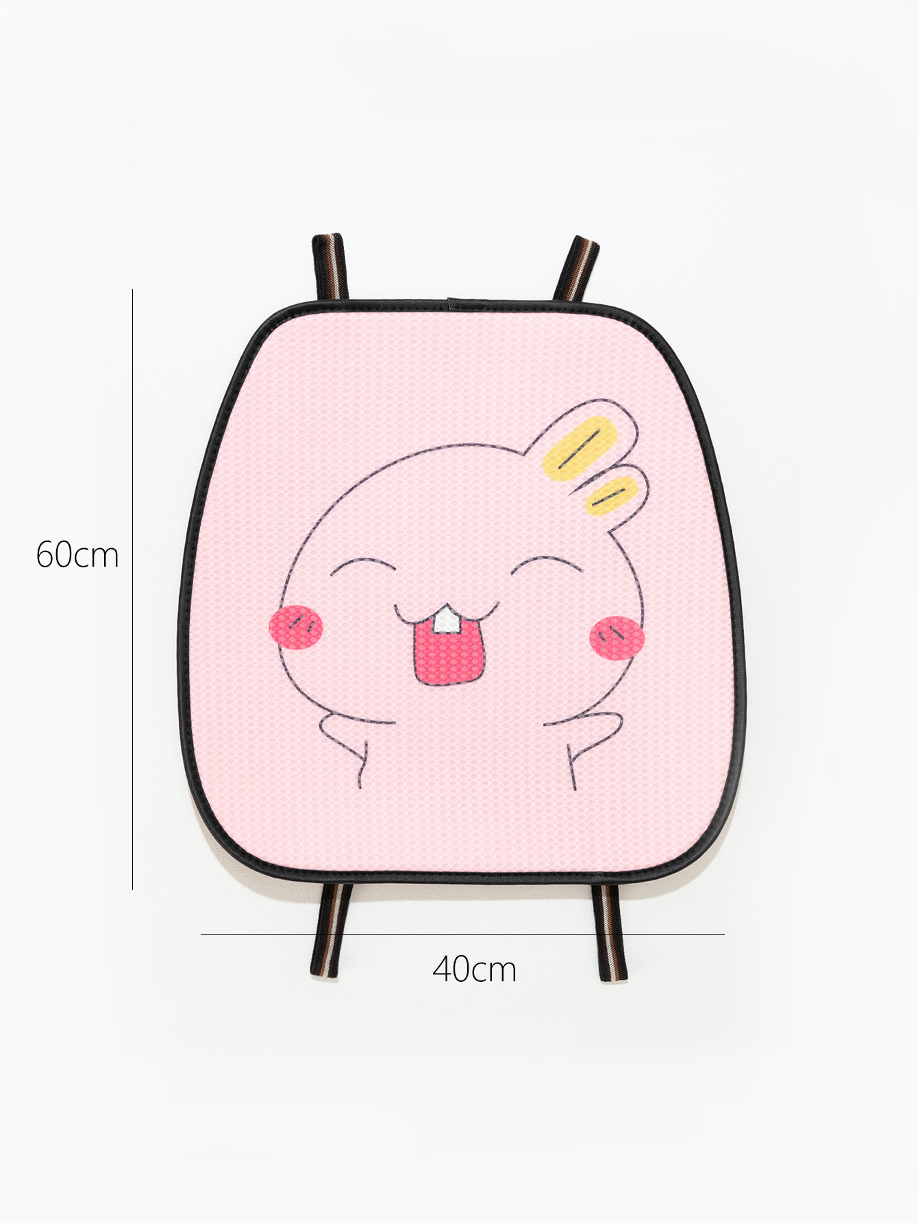 汽车用品/卡通冰丝座垫/夏季坐垫白底实物图