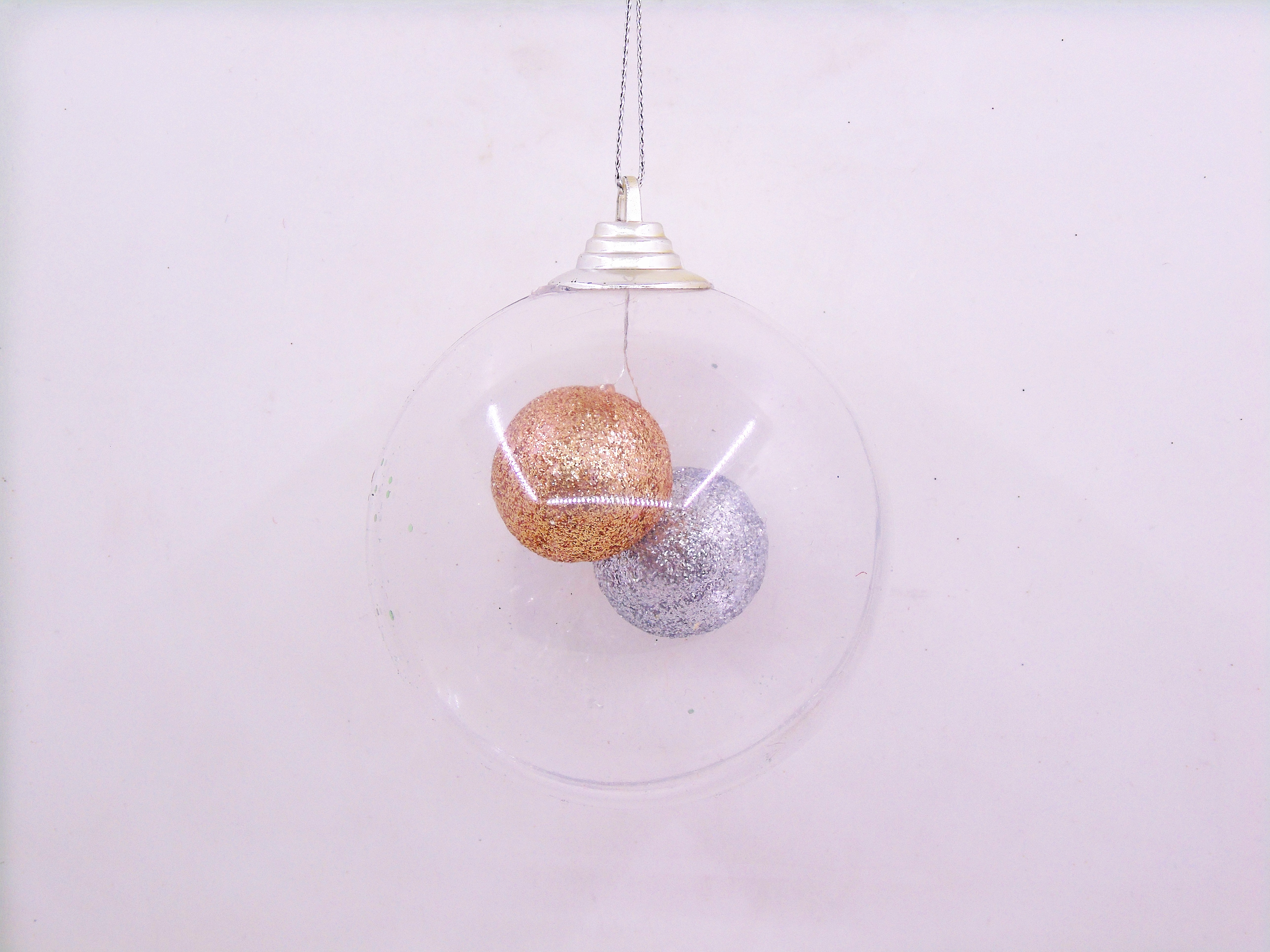 8CM Christmas transparent plastic decorative balls, direct sales from Christmas decoration manufacturers