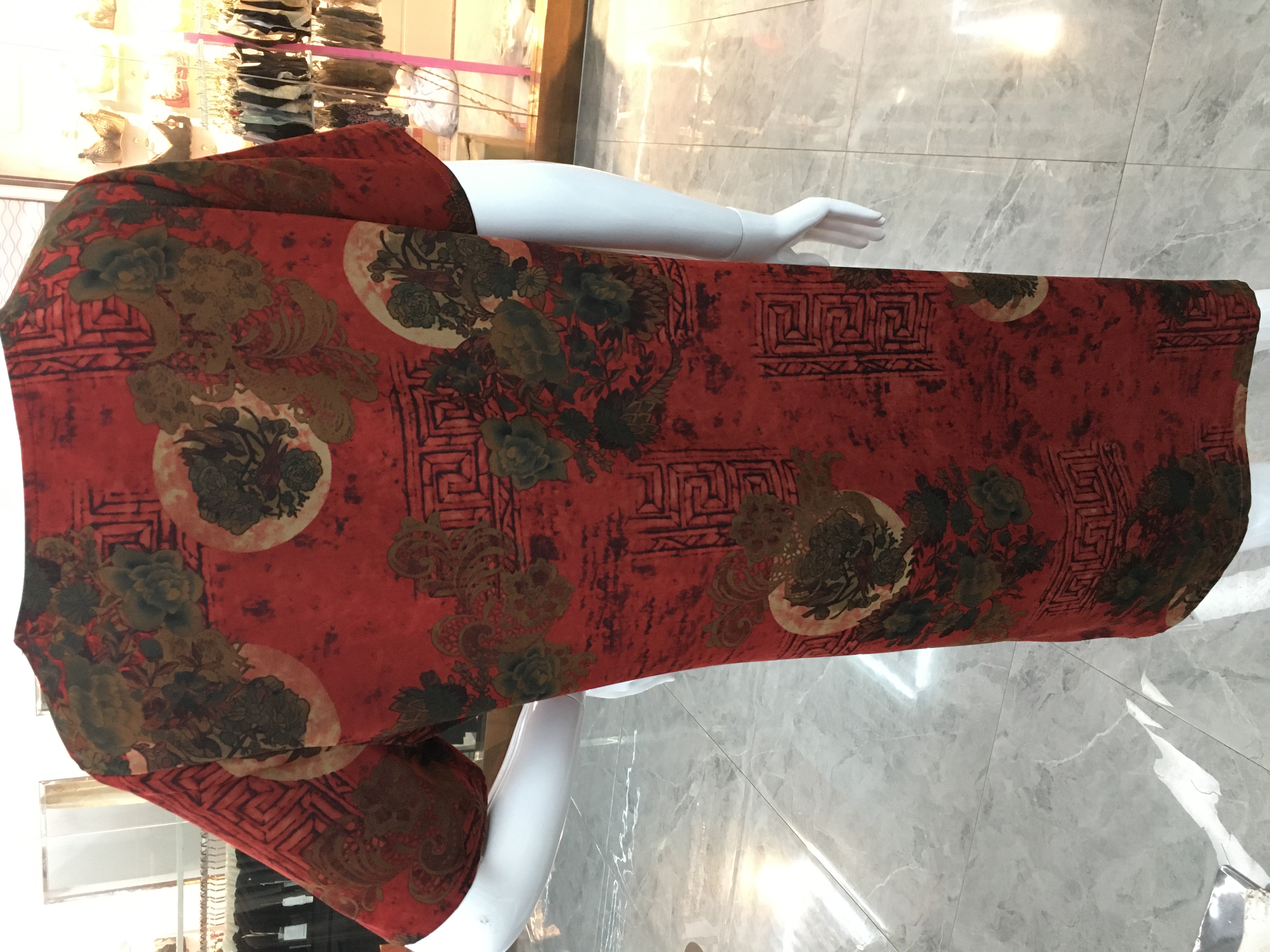 Silk-like dress for middle-aged and elderly people Specification image