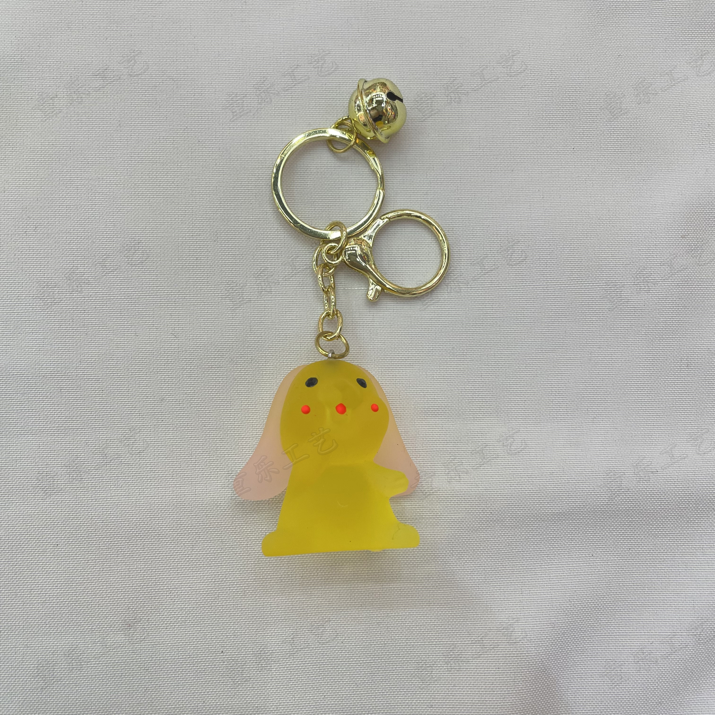 Crystal rabbit keychain, girls' schoolbag pendant, exquisite key chain, cartoon and cute, girlish car key pendant Item Picture