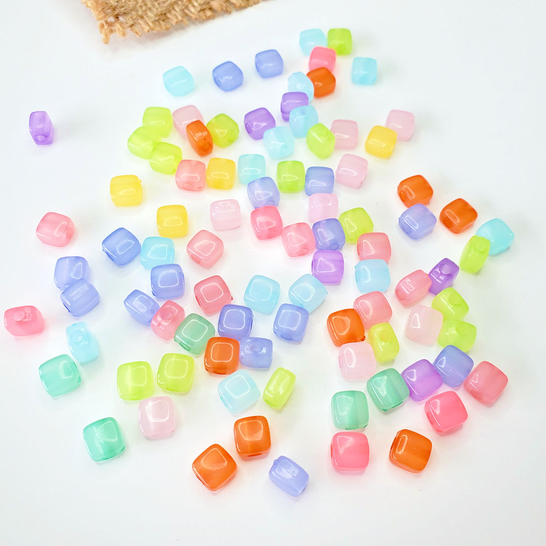 الزينة 8 8 8 6 قطع غيار صغيرة من الخرز المكعب المكعب من الجيلي، للأطفال DY Diy