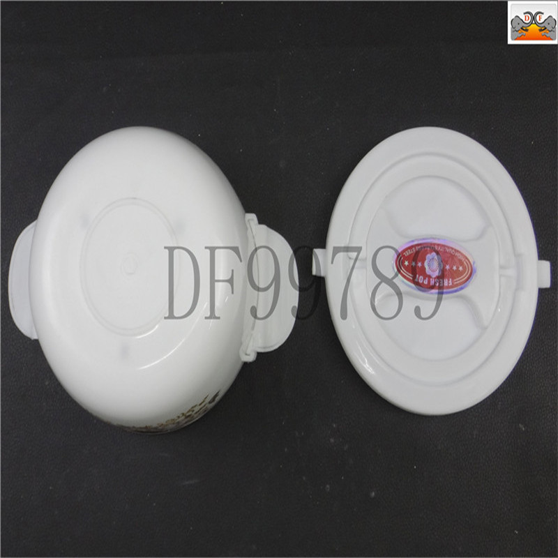 DF99789 4-piece insulated bucket, White printed insulated Lunch box, 4-piece insulated lunch box, DF TRADING HOUSE Item Picture