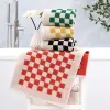 Checkerboard checkered towel, pure cotton face wash, household towel, all-cotton couple absorbent towel for bathing, summer adult 2022, high-end towel Item Picture