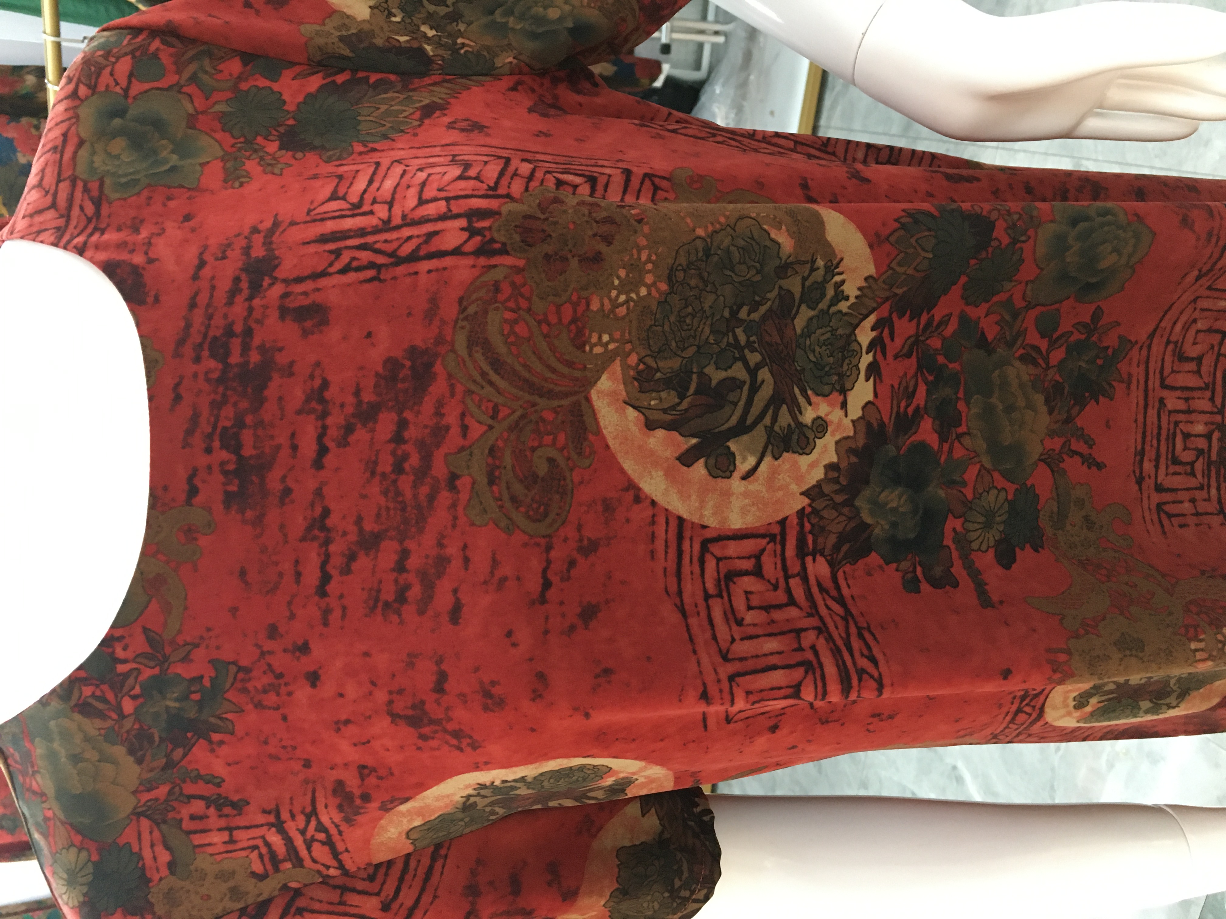 Silk-like dress for middle-aged and elderly people details Picture