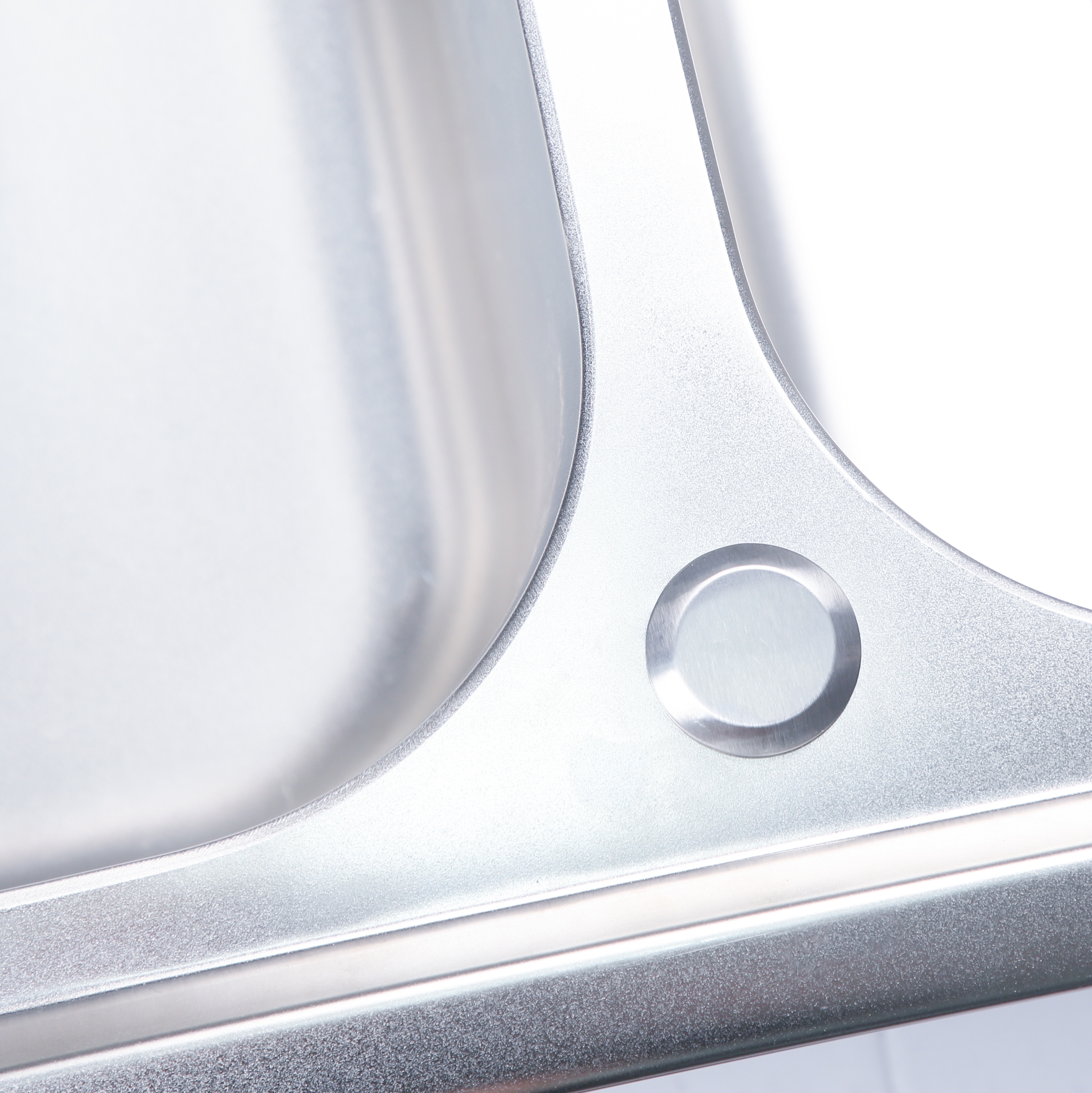 A household stainless steel sink for washing hands, dishes and vegetables in the kitchen, with a double sink Specification image