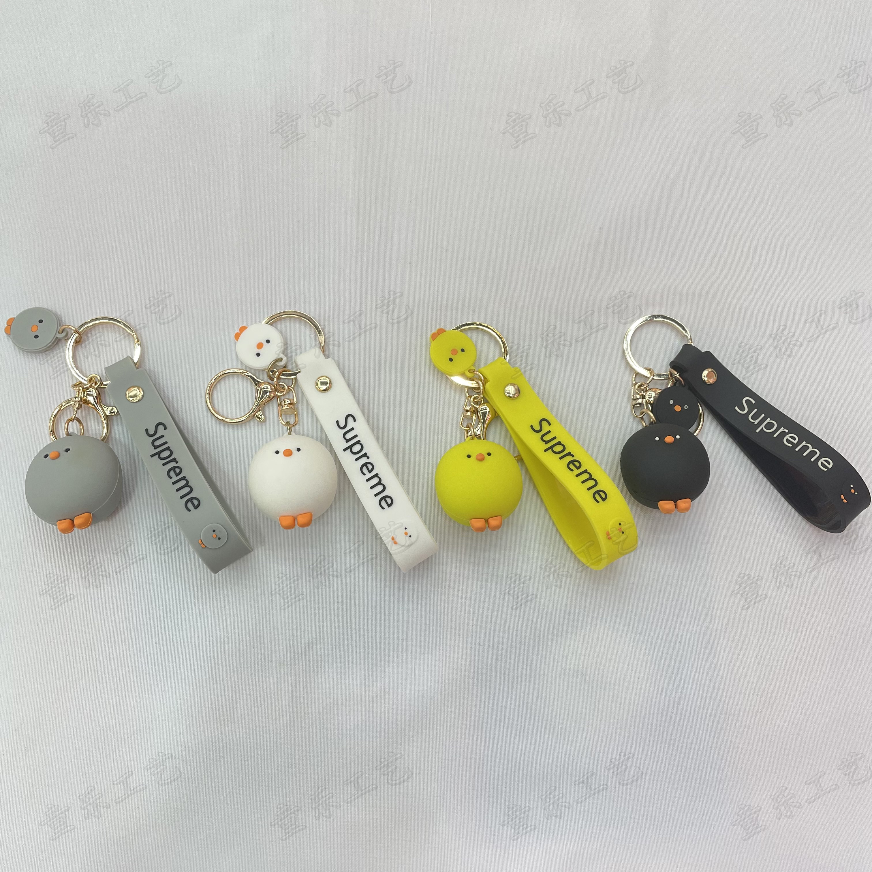 创意可爱小鸡钥匙扣多色小鸡包包挂件汽车钥匙链卡通公仔小礼品