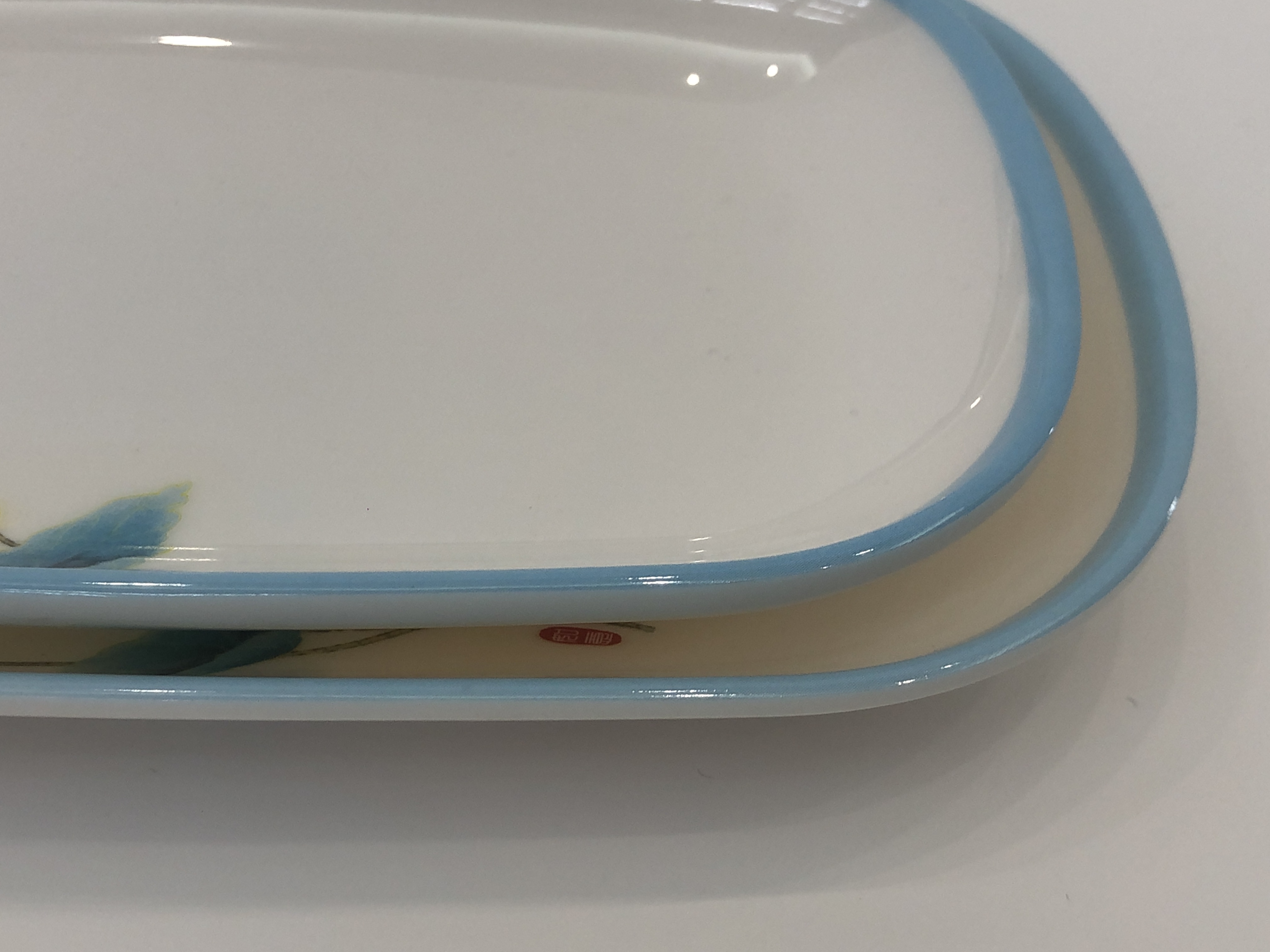 Melamine plates, porcelain imitation tableware, plastic tableware, hotel tableware, vegetable plates, frosted plates, cold dish plates, auspicious flower flat plates, square plates, hot pot plates, towel plates details Picture