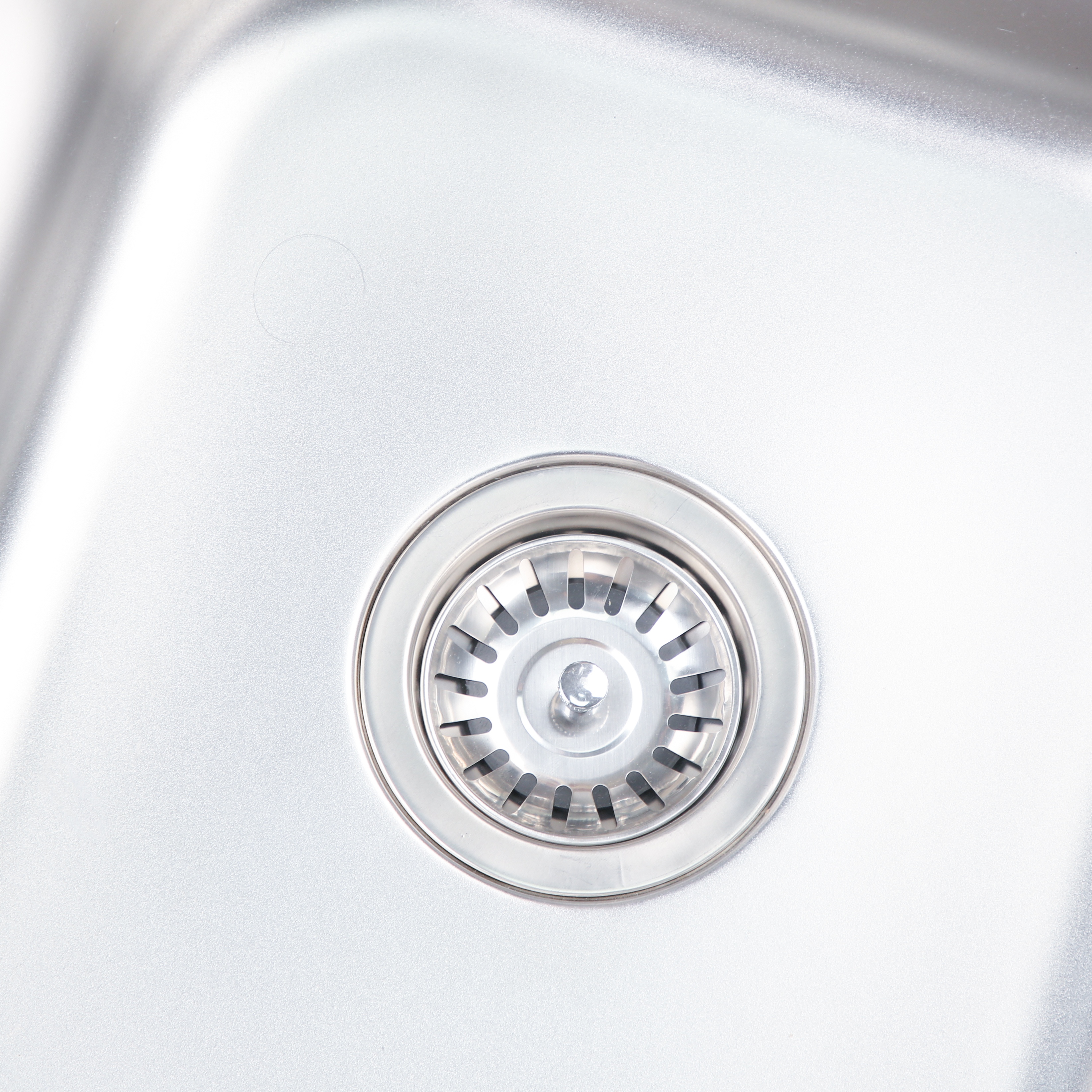A household stainless steel sink for washing hands, dishes and vegetables in the kitchen, with a double sink details Picture