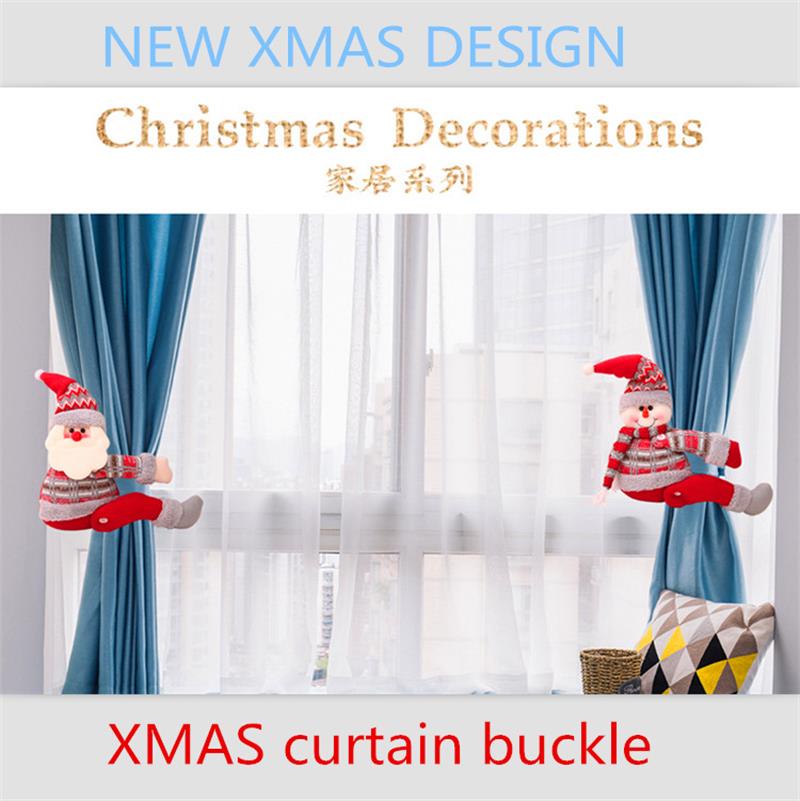 Christmas decoration items, home curtains, decorative buttons, cartoon doll clasps, window display decoration, Christmas gifts details Picture