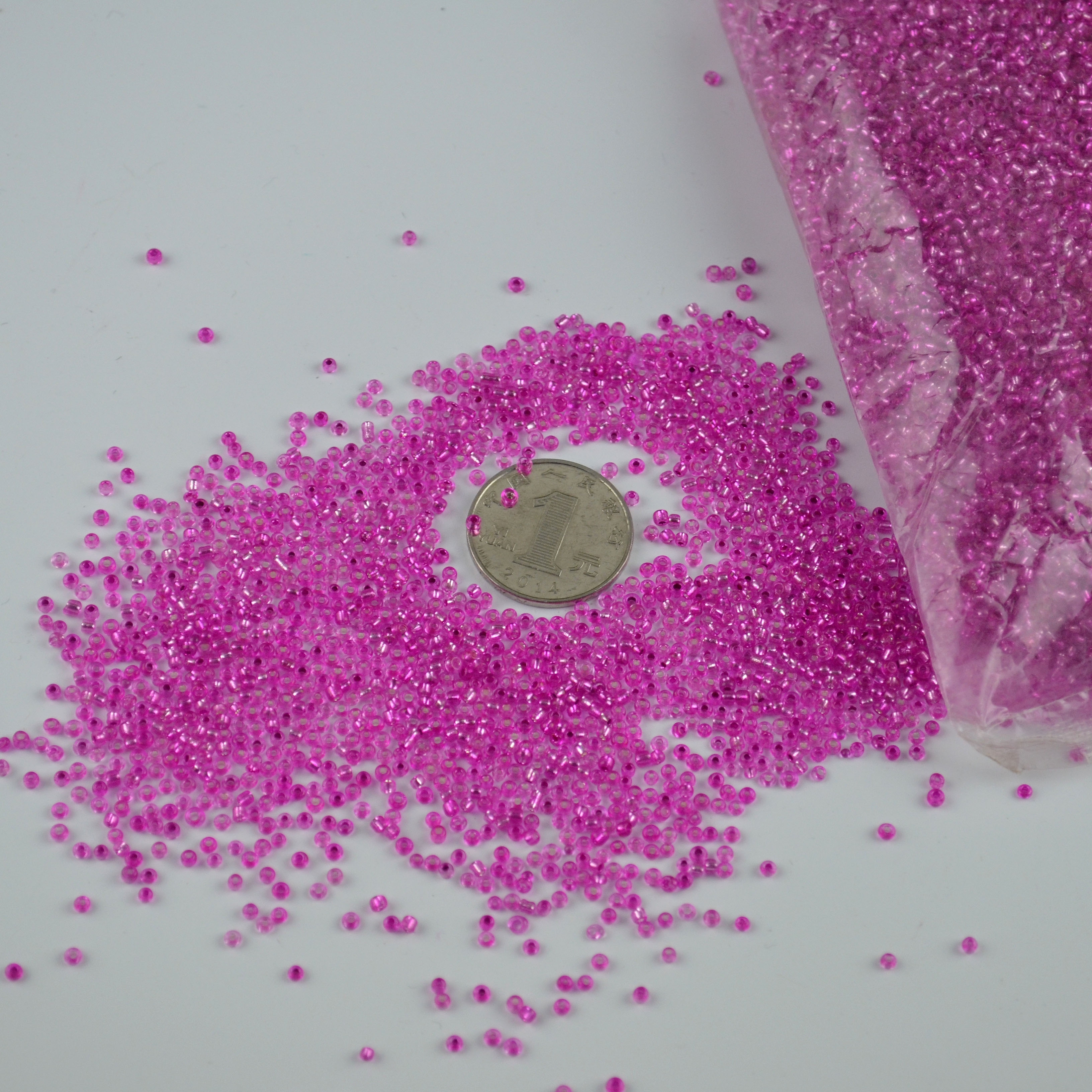 玻璃米珠/彩色玻璃珠/手工串珠细节图