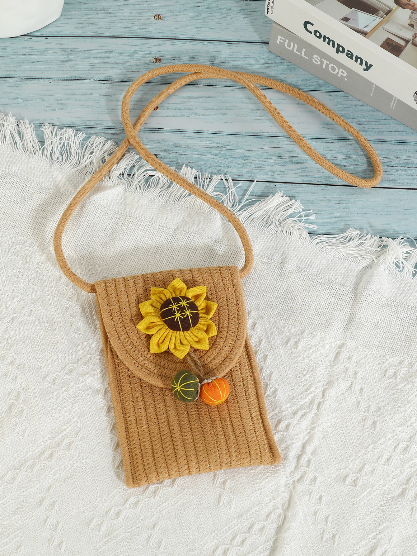 棉麻手机包细节图