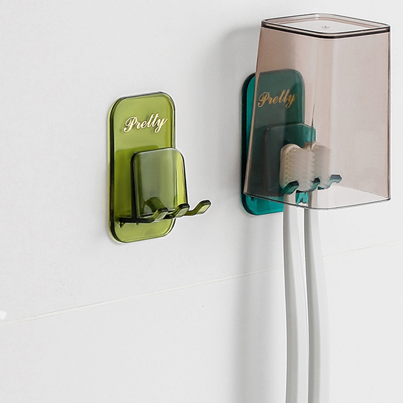 Household transparent colored toothbrush holder