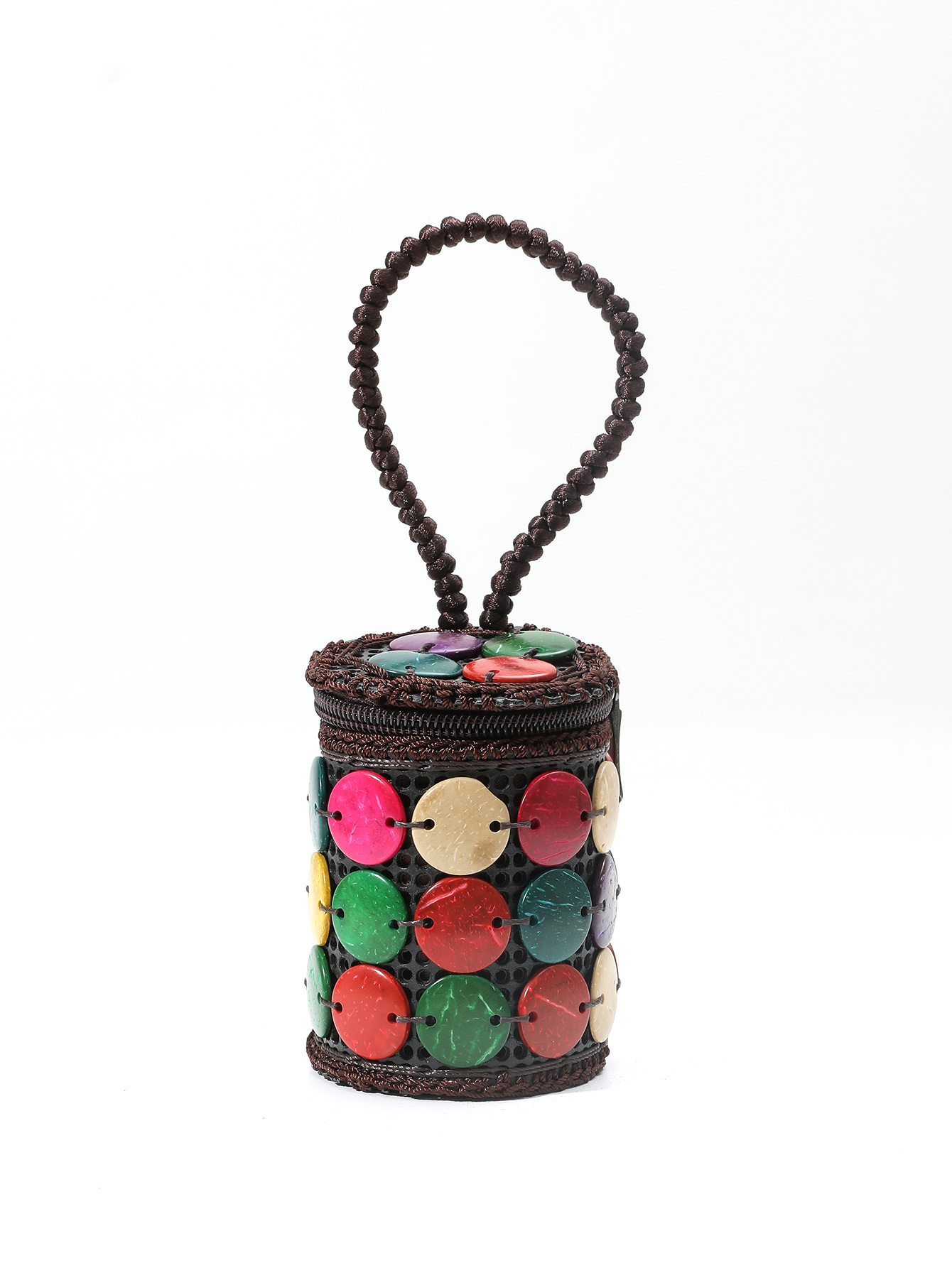 波西米亚复古椰壳串珠手提迷你零钱包福椰 36