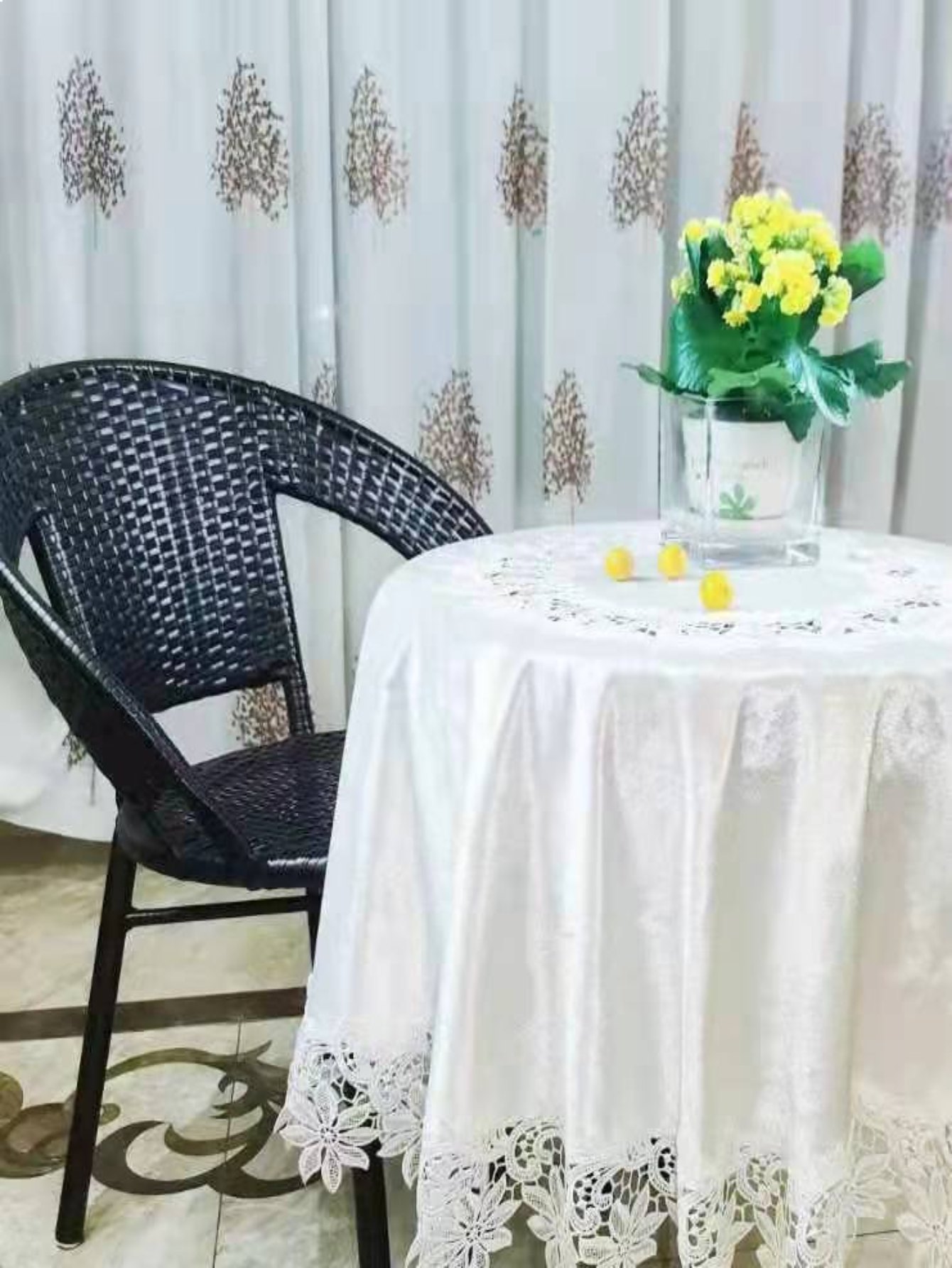 绣花/桌布/桌布细节图