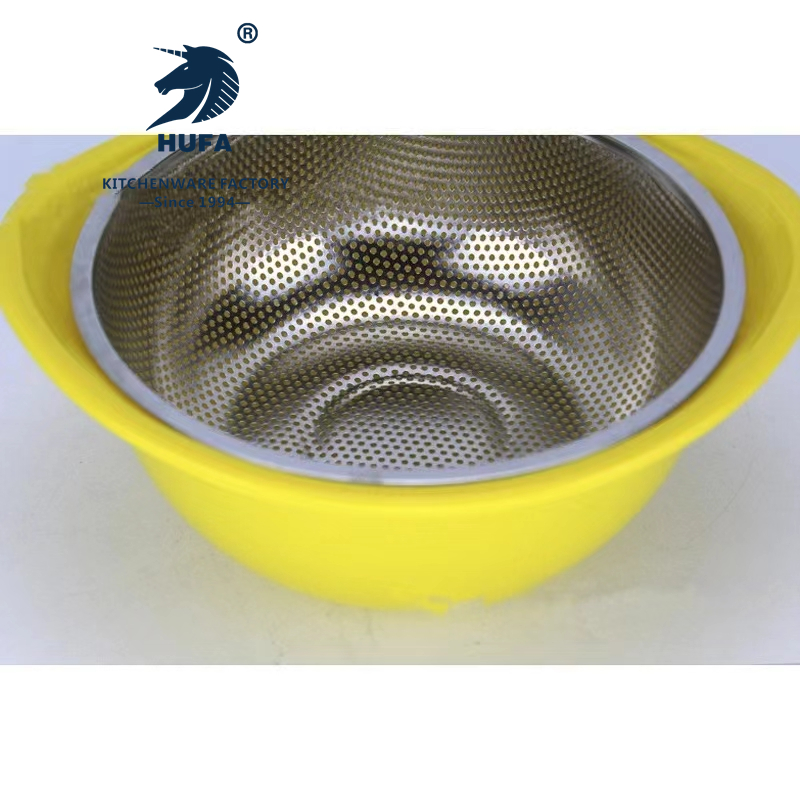 Rice sieve, stainless steel close-hole basket, non-magnetic colorful draining basket, multi-purpose basin, kitchen fruit and vegetable basket, rice washer, rice sieve, filter basin, rice washing basin, vegetable washing basin, fruit basket, household kitchenware Item Picture