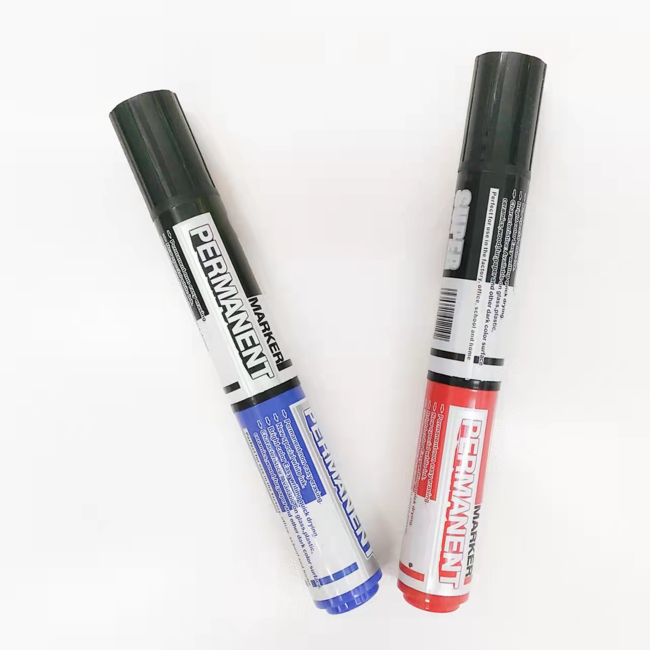 Oil-based marker pens, marking pens, spliced logistics and express delivery pens, black, red and blue details Picture